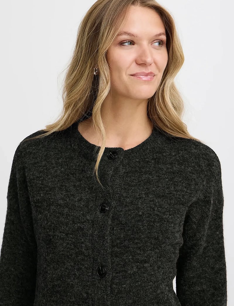 Fransa - FRSANNY CAR 3 - cardigans - charcoal melange - 5