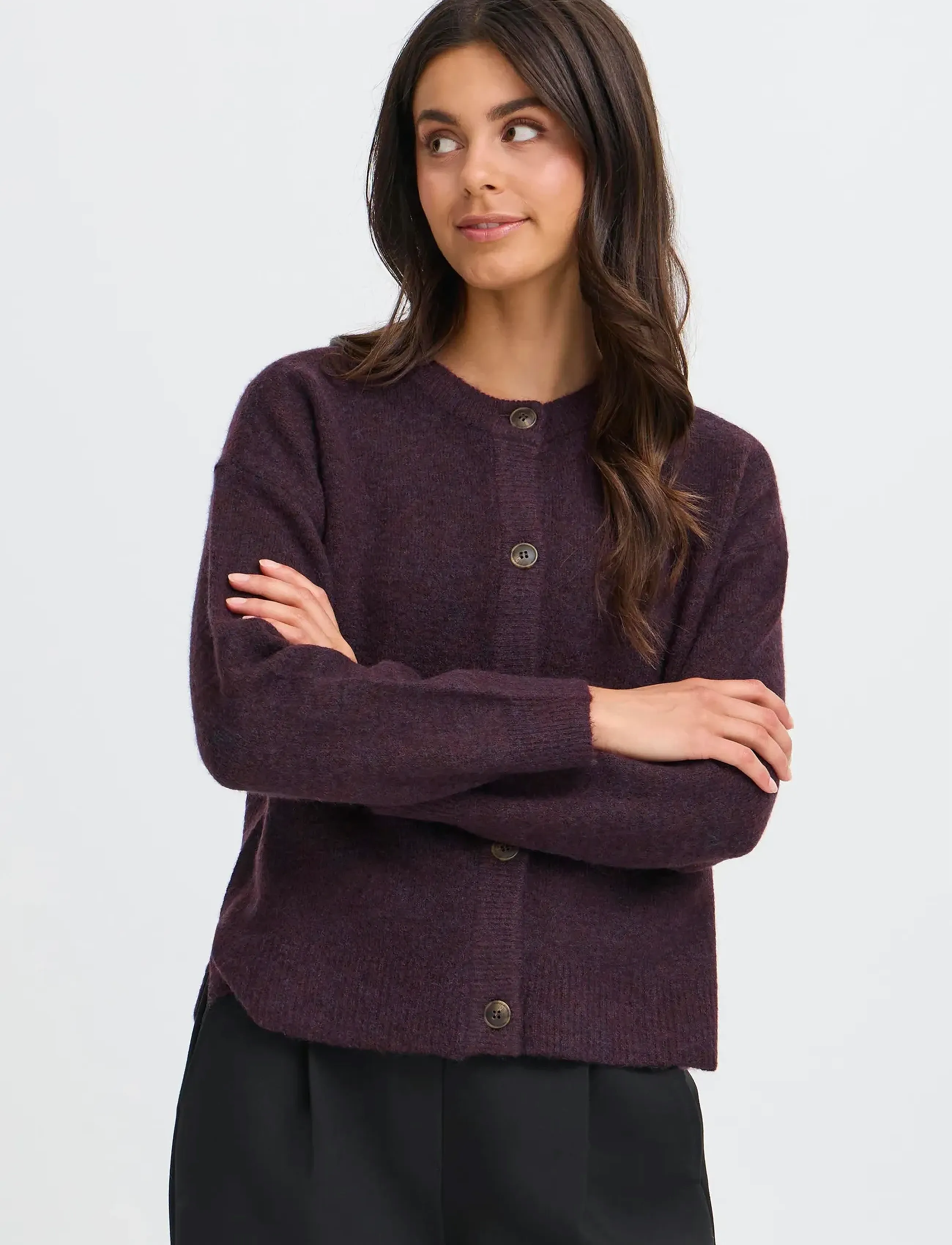 Fransa - FRSANNY CAR 3 - cardigans - fudge melange - 3