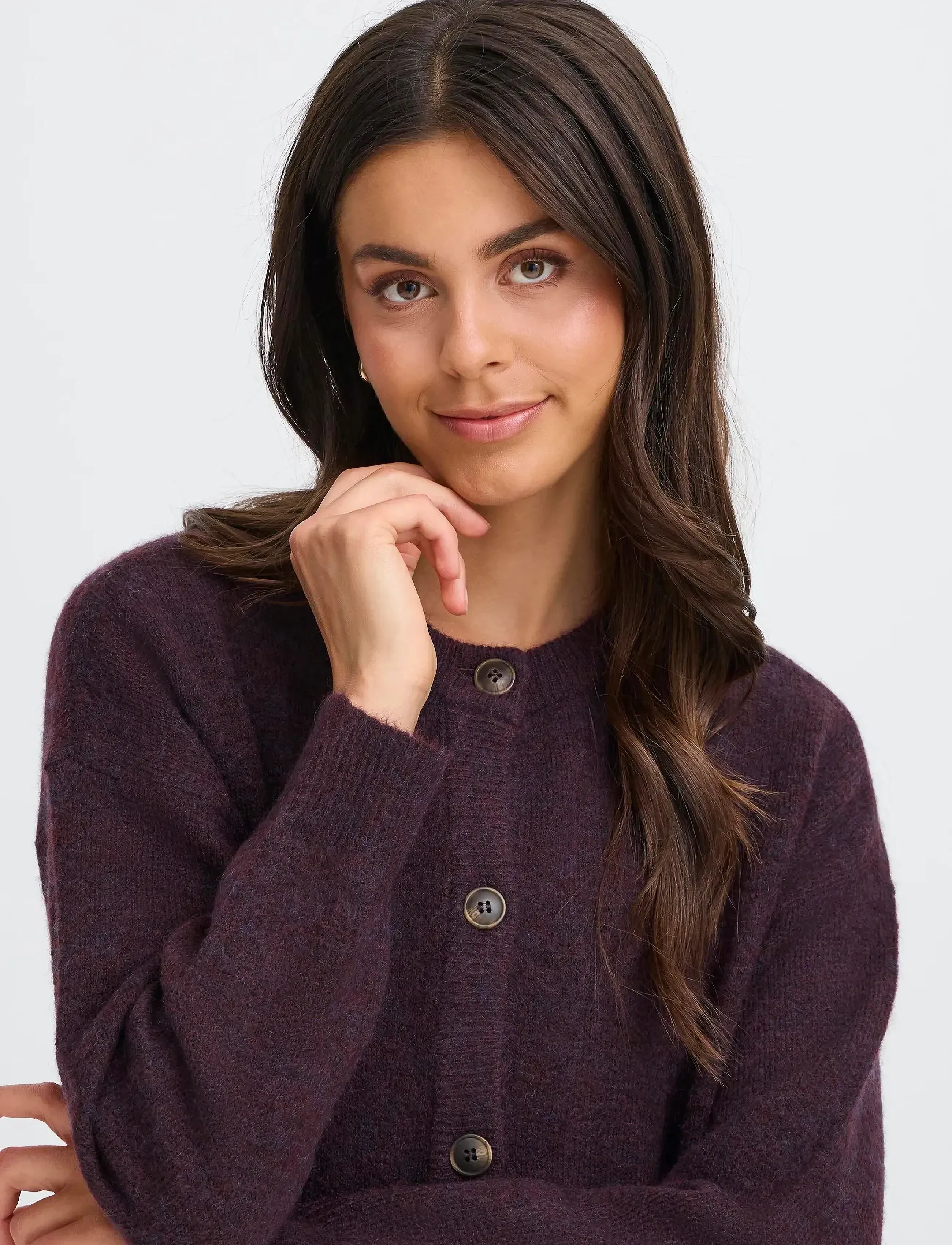 Fransa - FRSANNY CAR 3 - cardigans - fudge melange - 5
