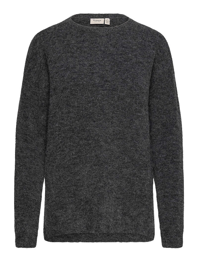 Fransa - FRSANNY PU 4 - stickade tröjor - charcoal melange - 0