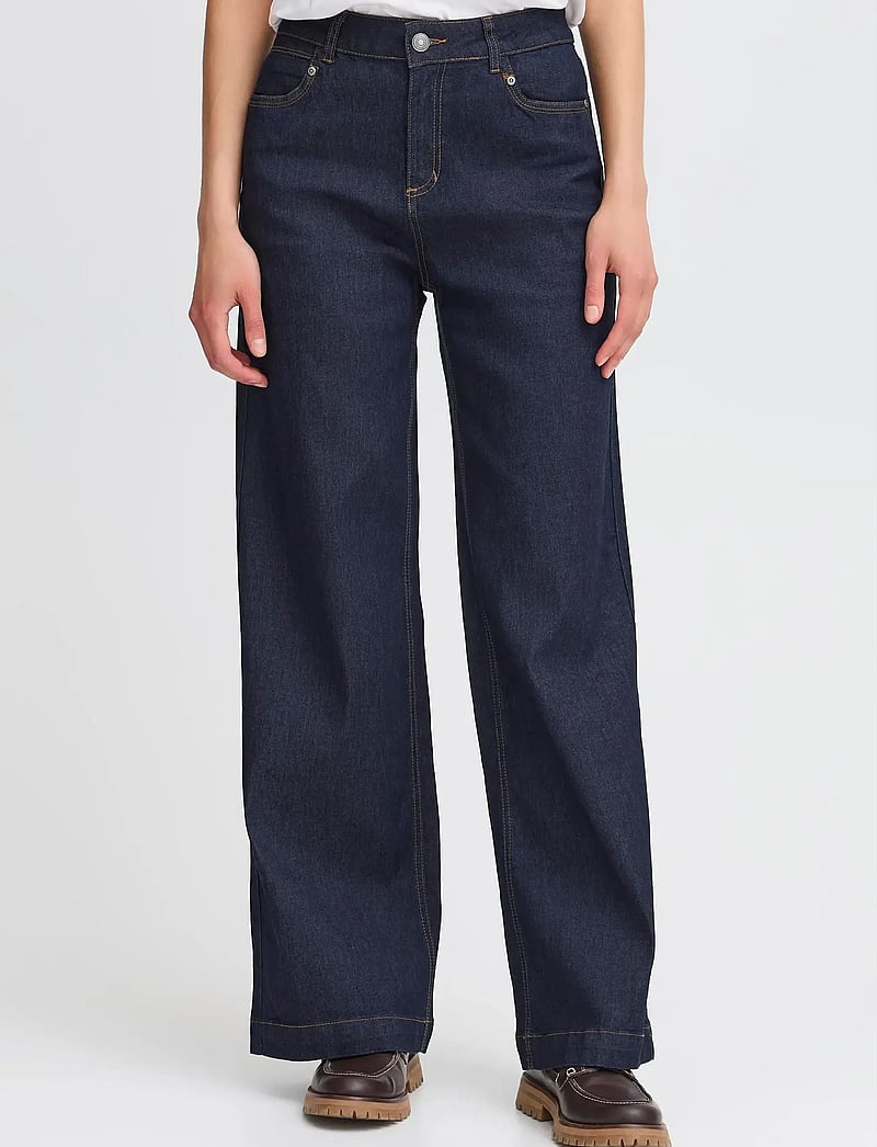 Fransa - FRCHICAGO HANNA JE 1 - hosen mit weitem bein - raw blue denim - 3