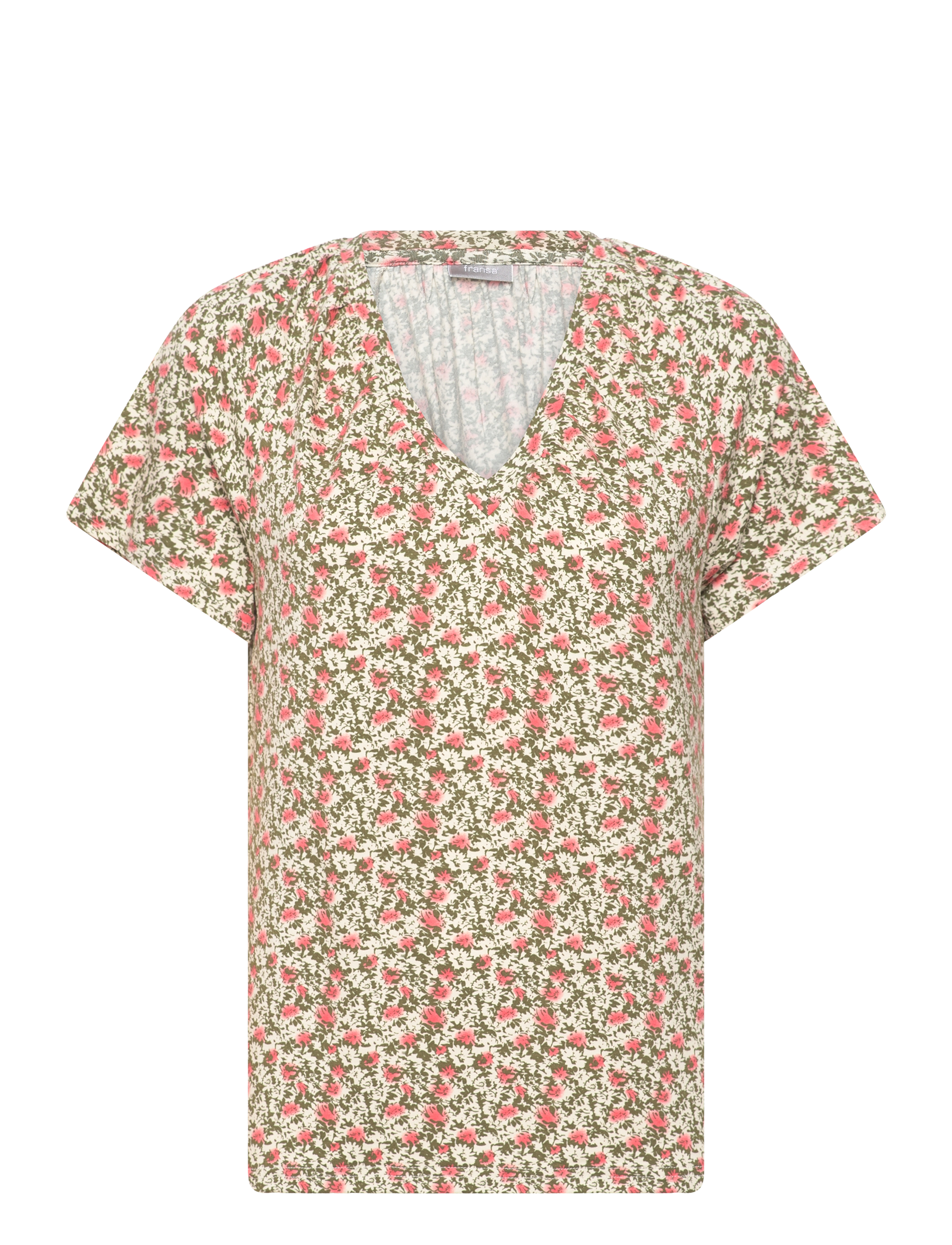 Fransa FRSANIE TEE 1 - Fransa - LODEN GREEEN FLOWER AOP HS24 / multi
