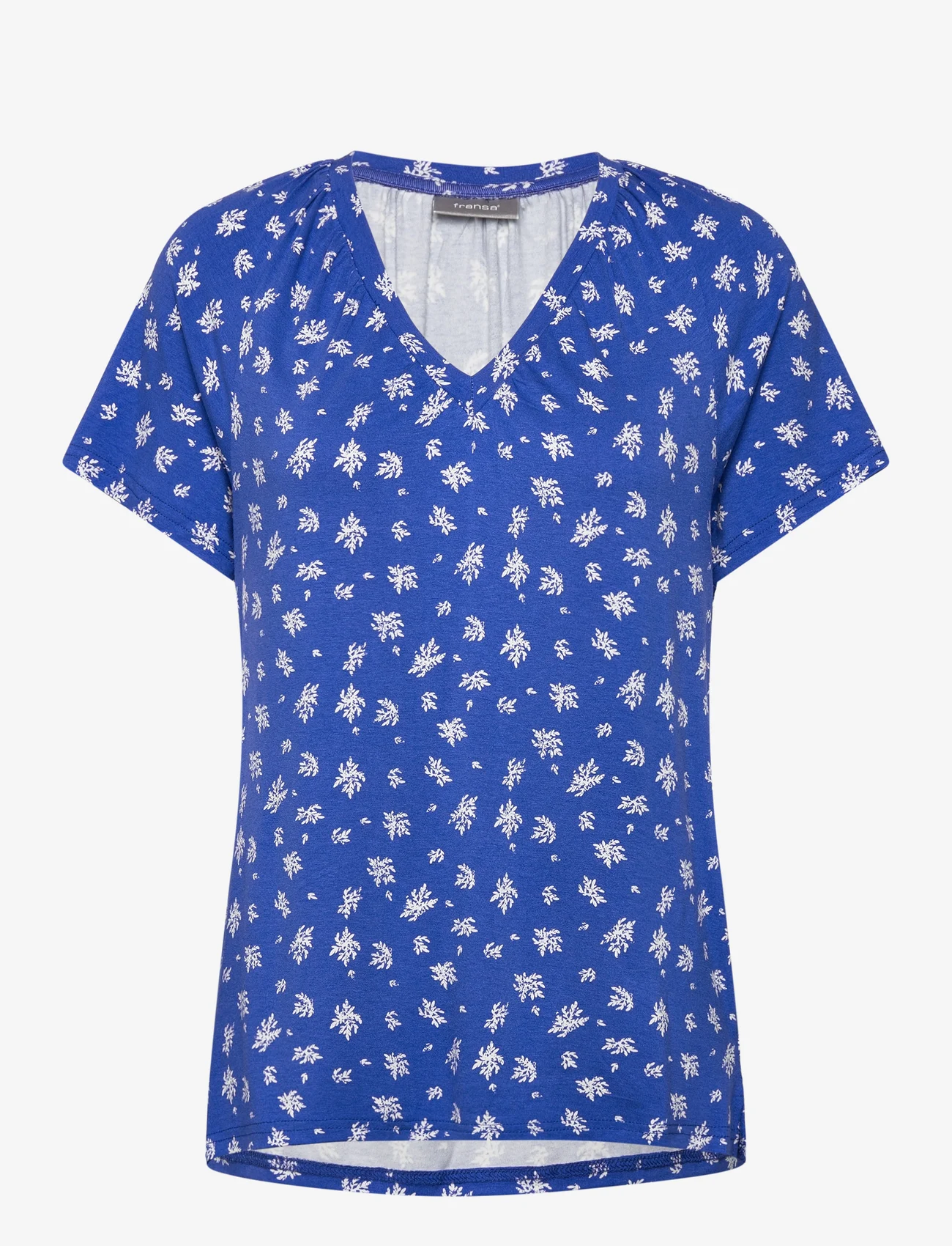 Fransa - FRSANIE TEE 1 - t-shirts - beaucoup blue mix - 0