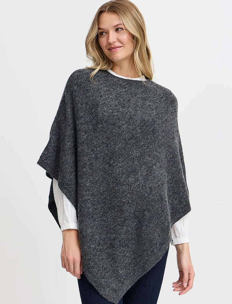 Fransa - FRSANNY PO 1 - ponchos & capes - charcoal melange - 3
