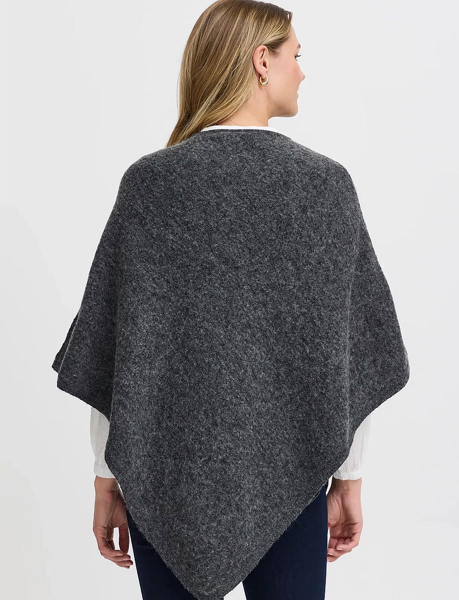 Fransa - FRSANNY PO 1 - ponchos & capes - charcoal melange - 4
