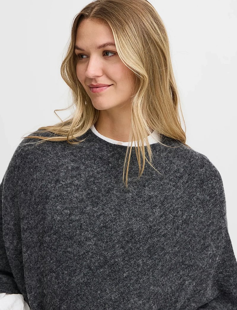 Fransa - FRSANNY PO 1 - ponchos & capes - charcoal melange - 5