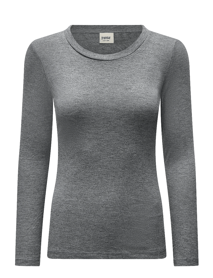 Fransa - FRSOFFI TEE 1 - jumpers - light grey melange - 0