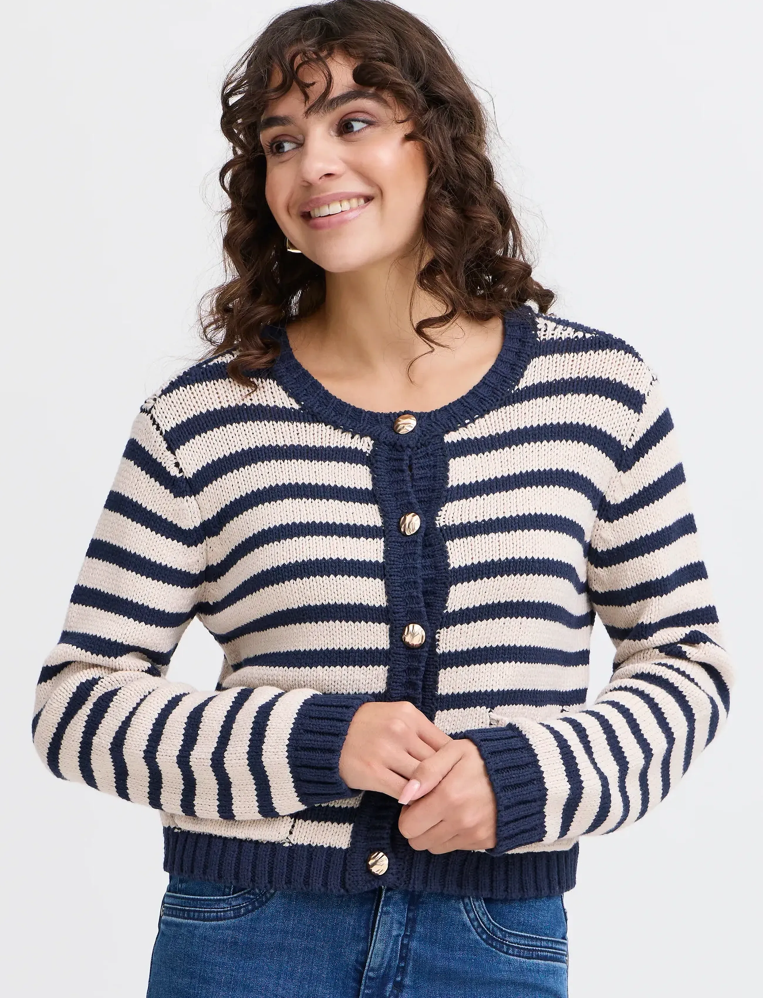 Fransa - FRBELINDA CAR 1 - cardigans - moonbeam mix - 3