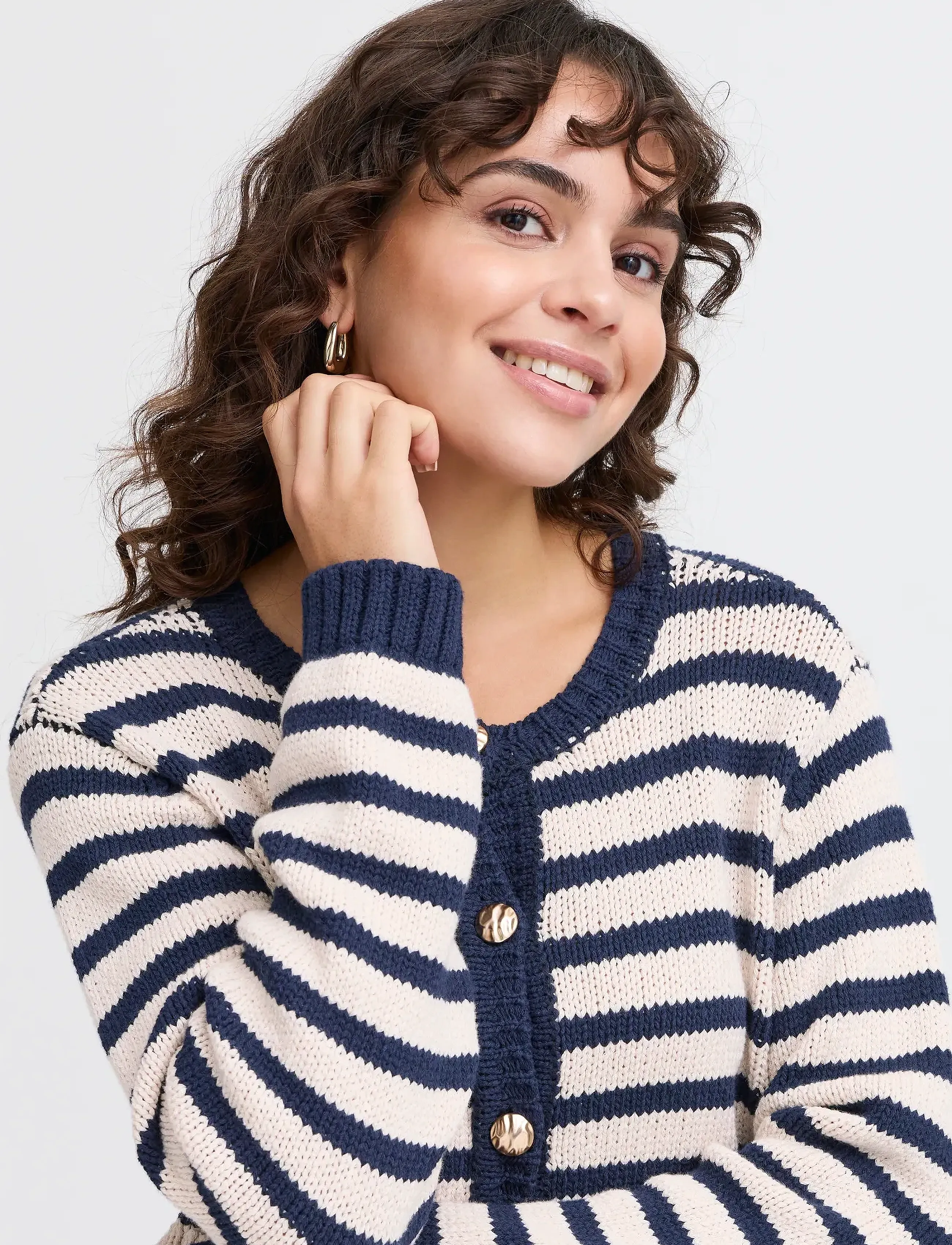 Fransa - FRBELINDA CAR 1 - cardigans - moonbeam mix - 5