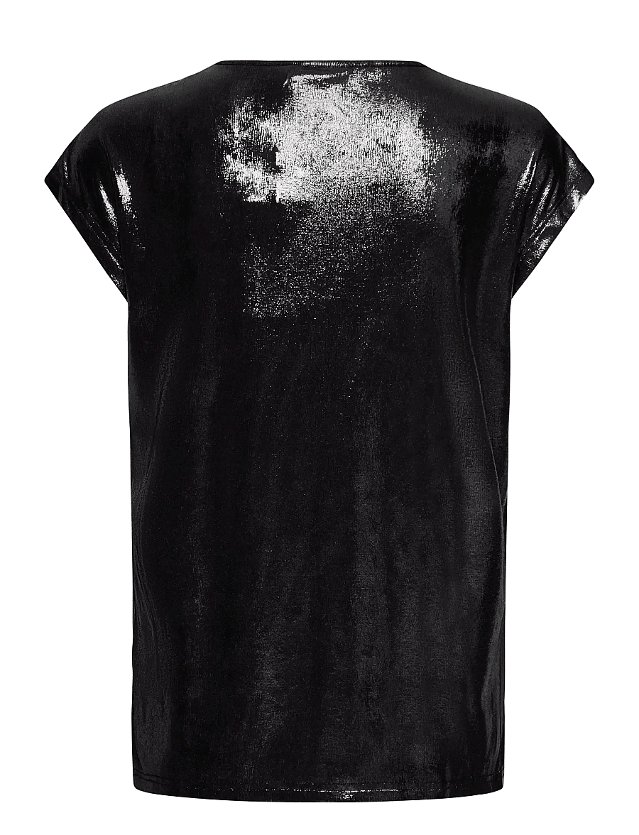 Fransa - FRFRANNY TEE 1 - t-shirts - black metallic - 2