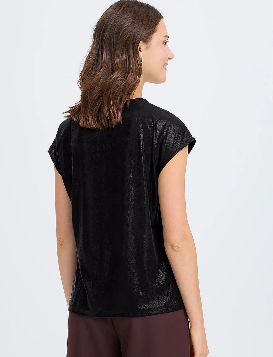 Fransa - FRFRANNY TEE 1 - t-shirts - black metallic - 4