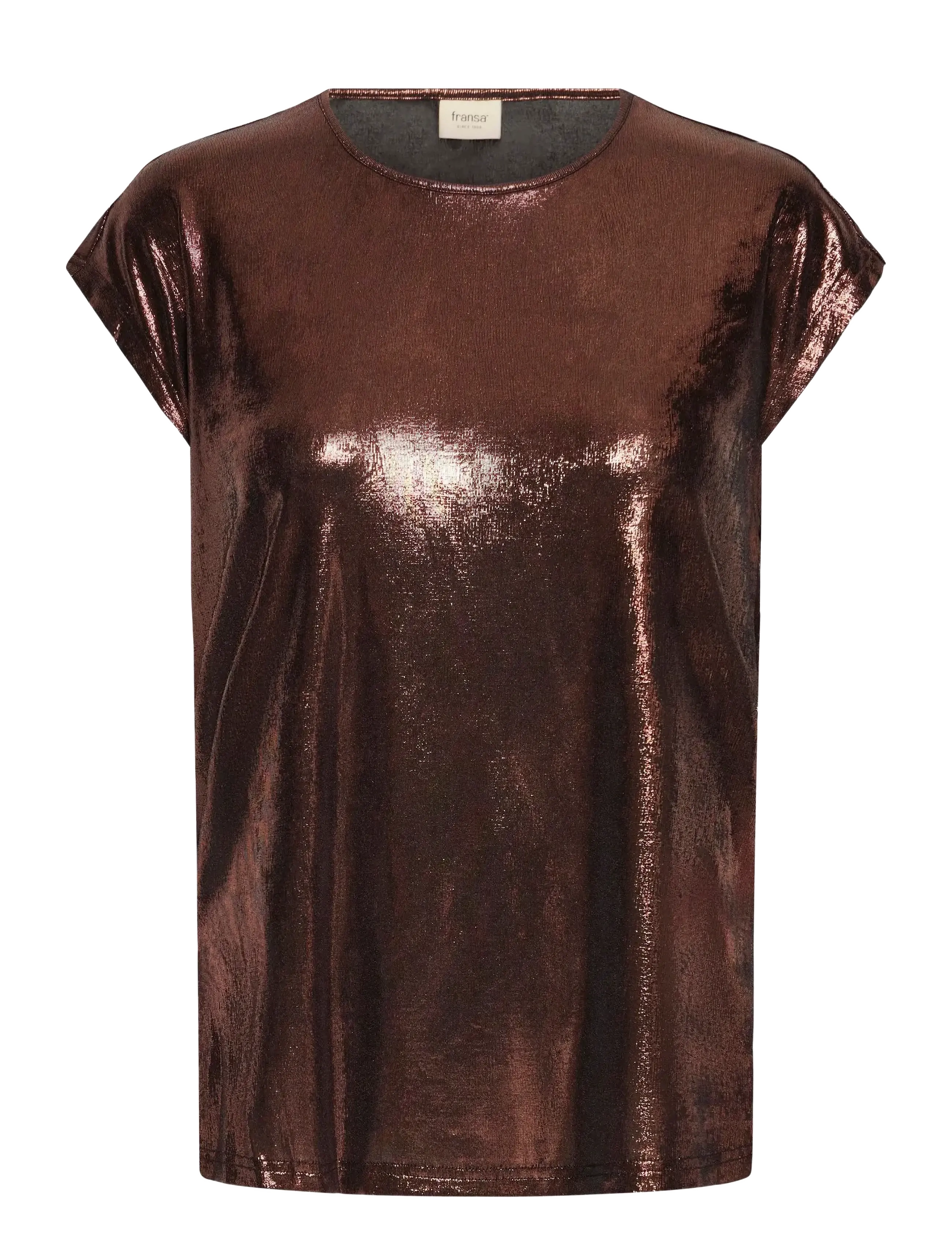Fransa FRFRANNY TEE 1 - Clothing - CHOCOLATE METALLIC / brown