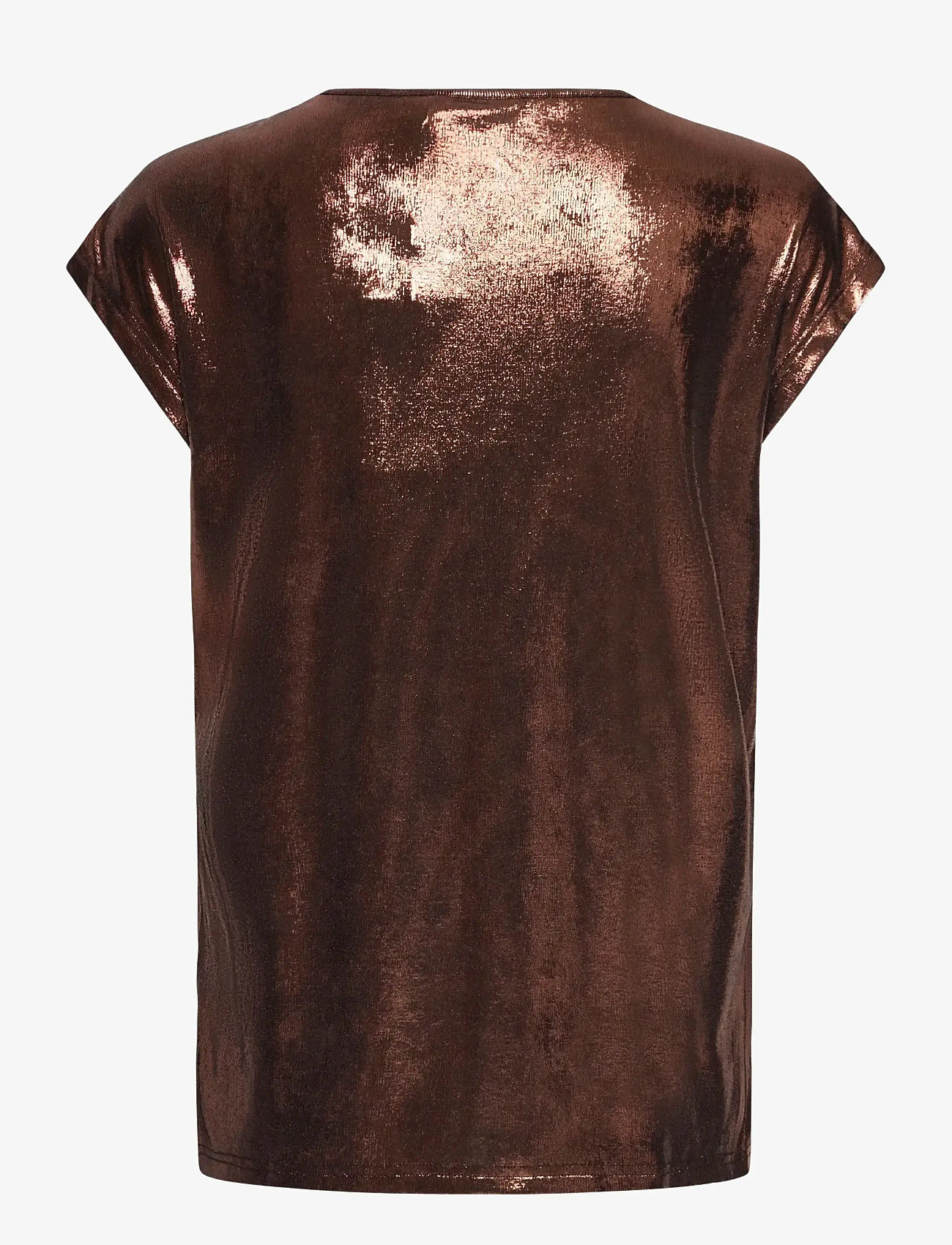 Fransa - FRFRANNY TEE 1 - t-shirts - chocolate metallic - 2