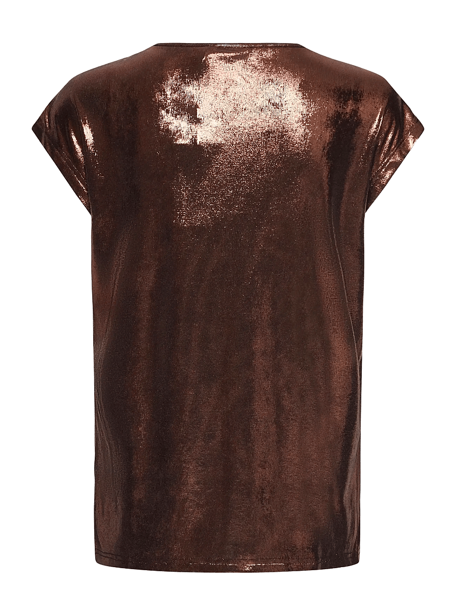 Fransa - FRFRANNY TEE 1 - t-shirts - chocolate metallic - 2