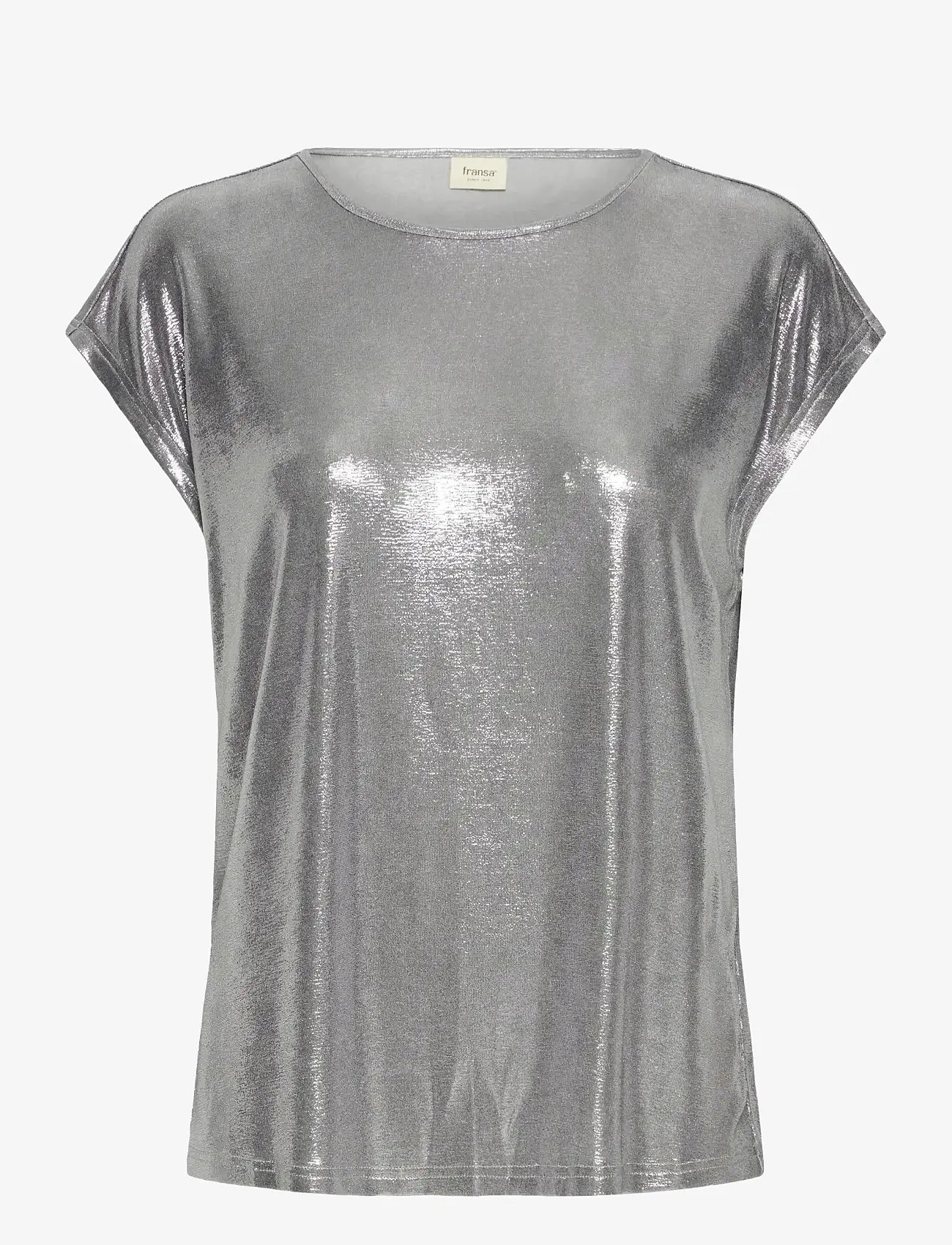 Fransa - FRFRANNY TEE 1 - t-shirts - silver metallic - 1