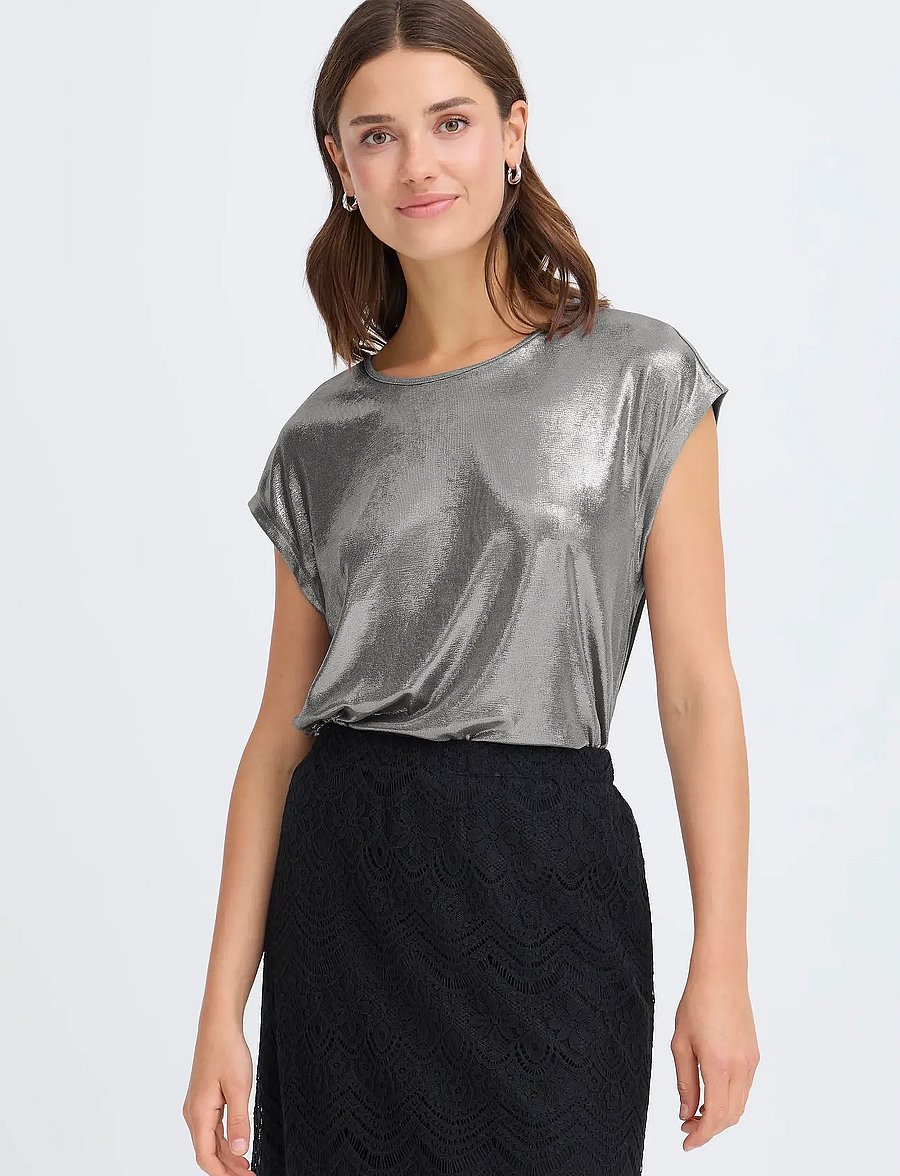 Fransa - FRFRANNY TEE 1 - t-särgid - silver metallic - 3