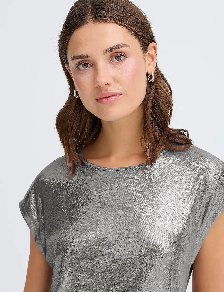 Fransa - FRFRANNY TEE 1 - t-särgid - silver metallic - 5