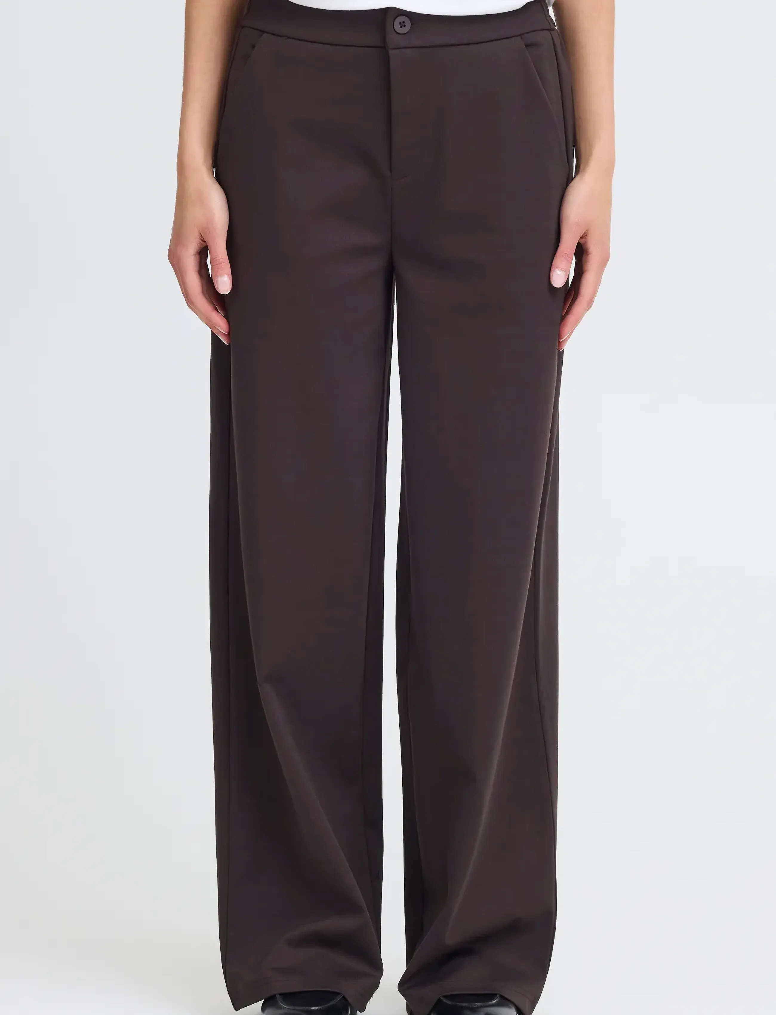 Fransa - FRBLAZER PA 3 - tailored trousers - chocolate torte - 4