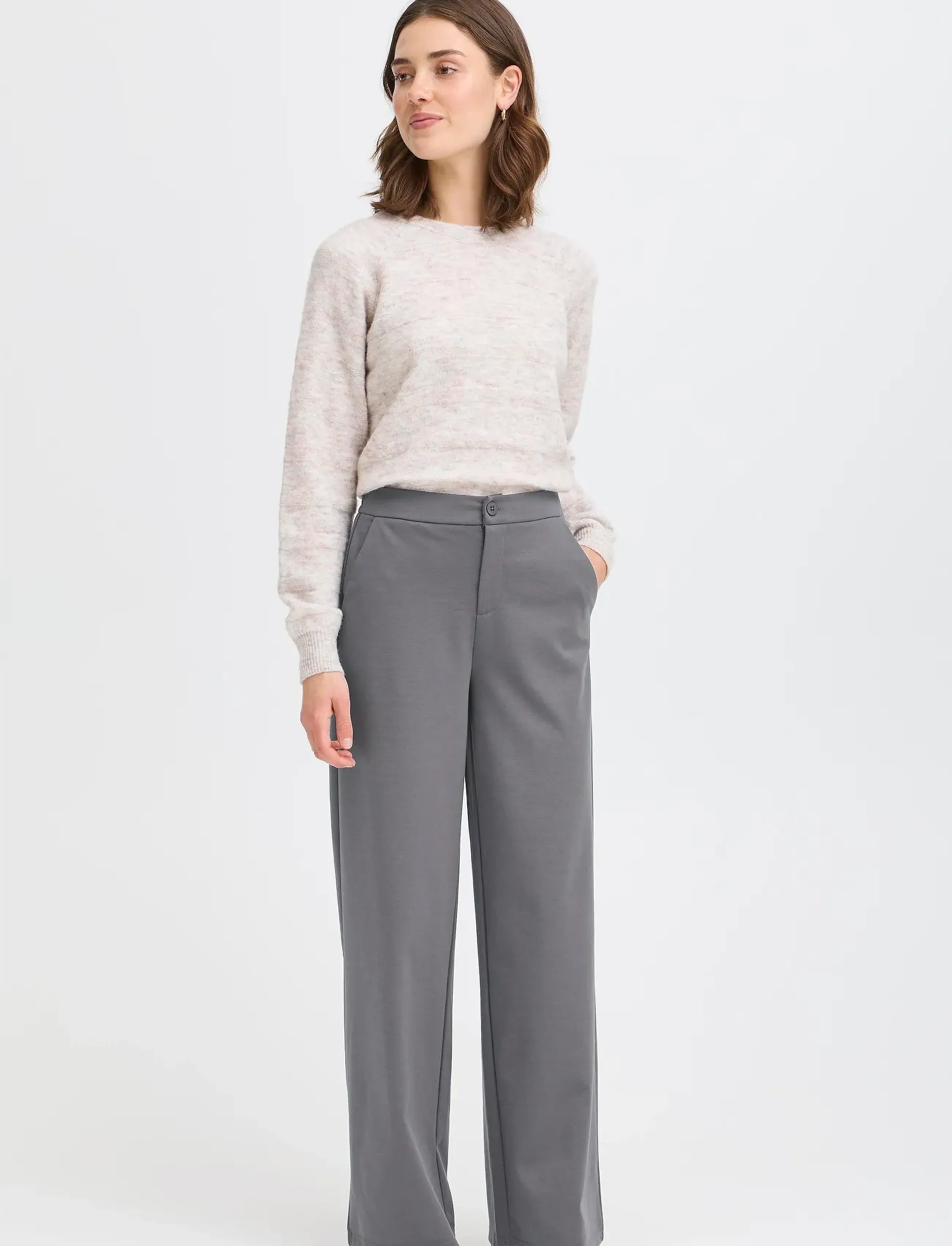 Fransa Frblazer Pa 3, 40, Trousers, Grau - Suitpants, Frauen