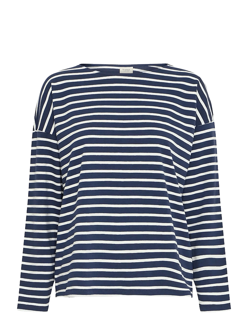Fransa - FRSIVA TEE 5 - pikkade varrukatega alussärgid - navy blazer mix - 1