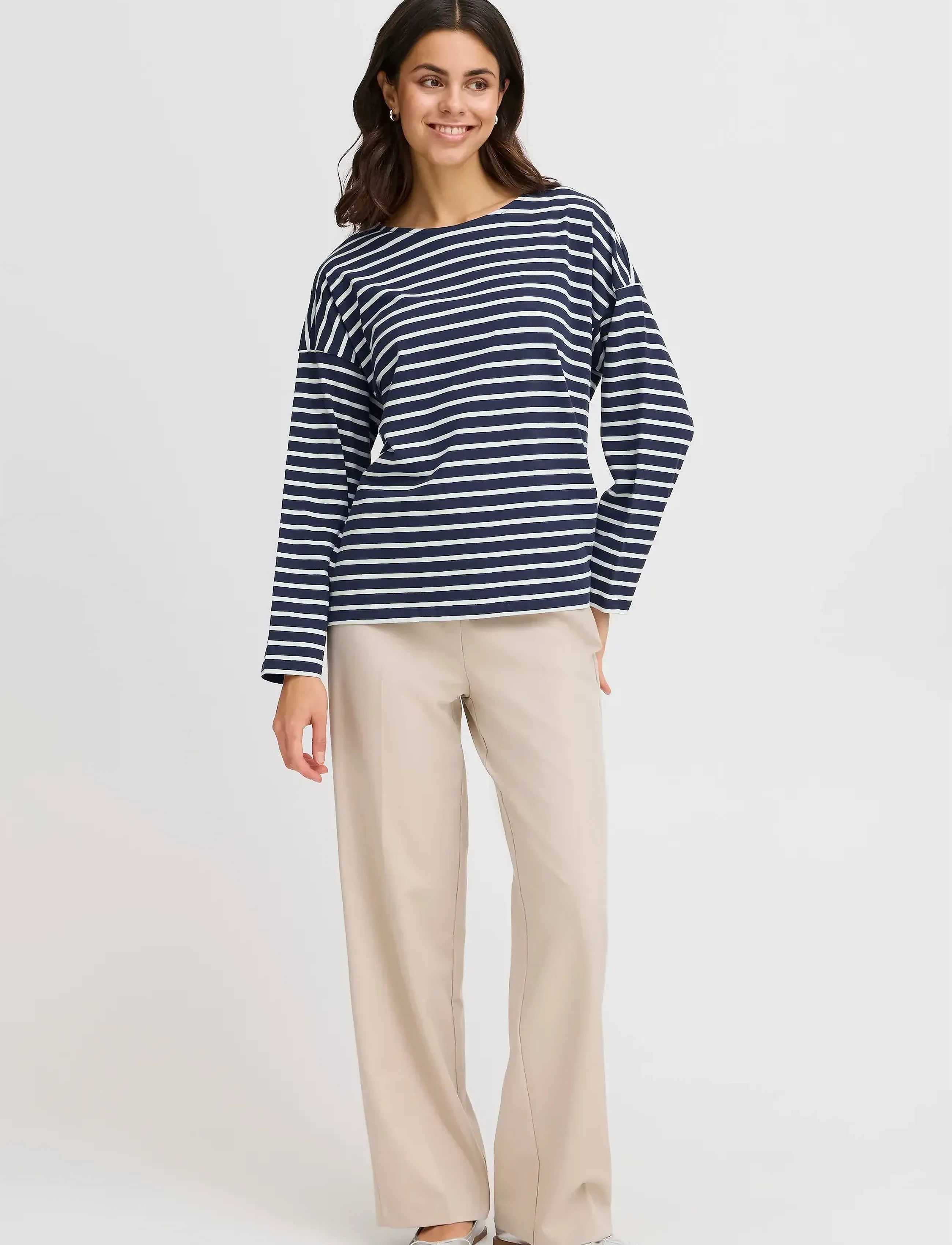 Fransa FRSIVA TEE 5 - T-shirts & Toppe - NAVY BLAZER MIX / navy