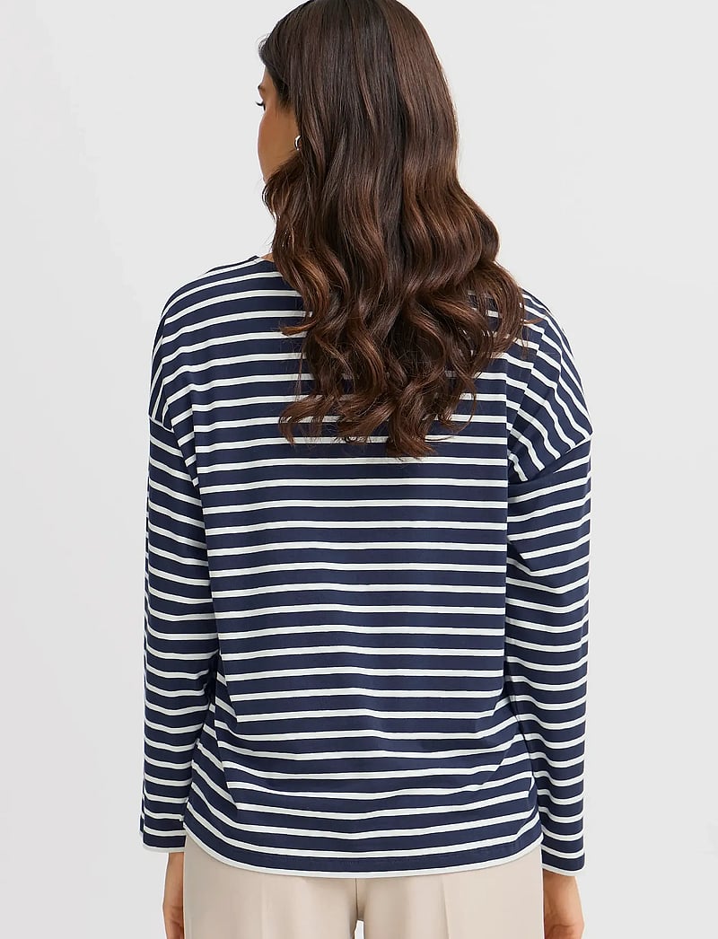 Fransa - FRSIVA TEE 5 - pikkade varrukatega alussärgid - navy blazer mix - 4