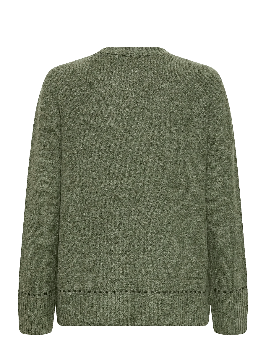 Fransa - FRELISE PU 1 - pullover - dusty olive mel stripe - 2