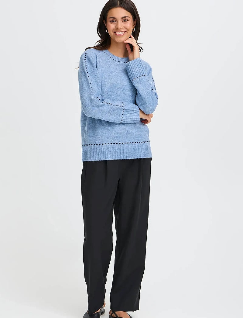 Fransa - FRELISE PU 1 - stickade tröjor - infinity mel stripe - 0