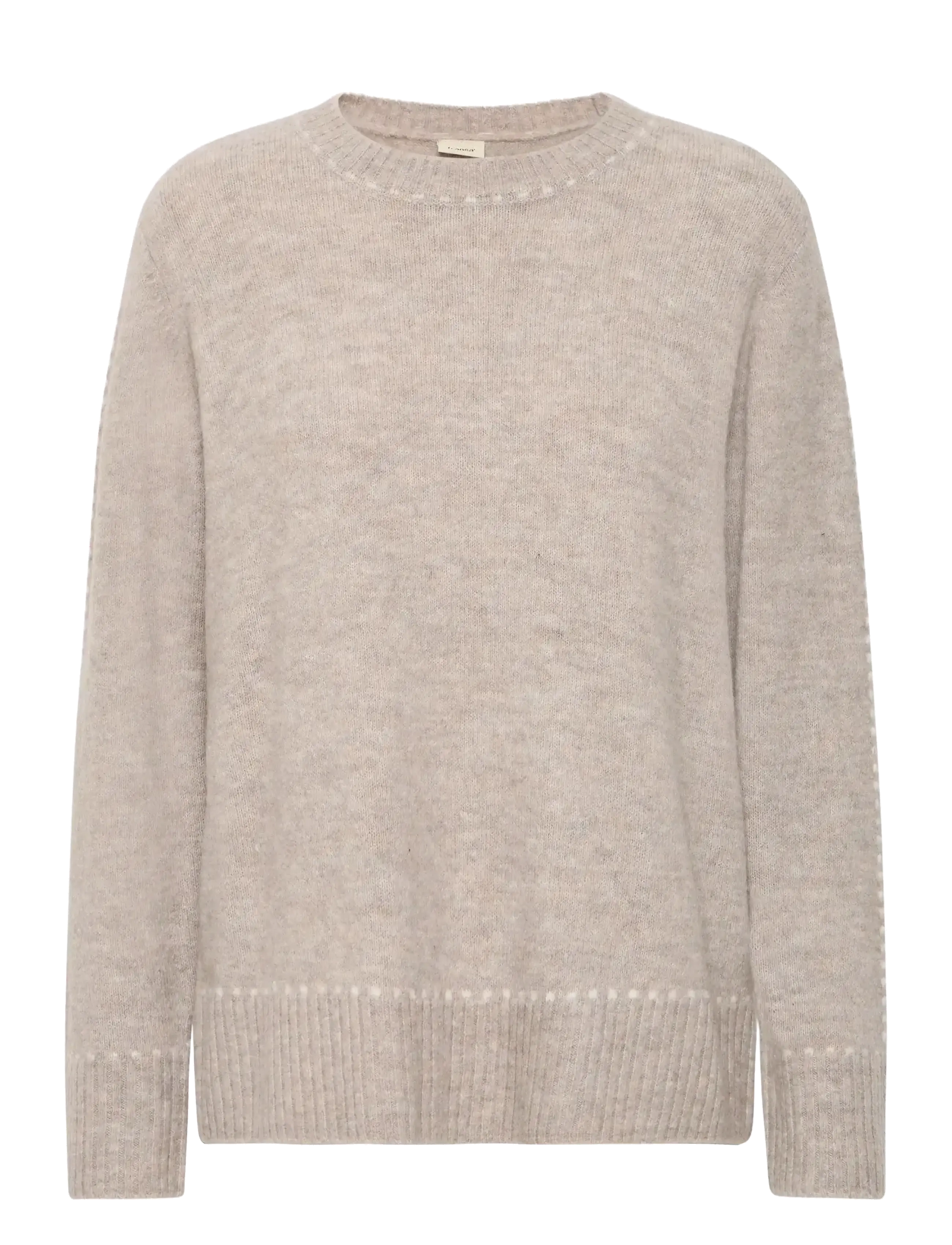 Fransa FRELISE PU 1 - Knitwear - MOON ROCK MEL. STRIPE / cream
