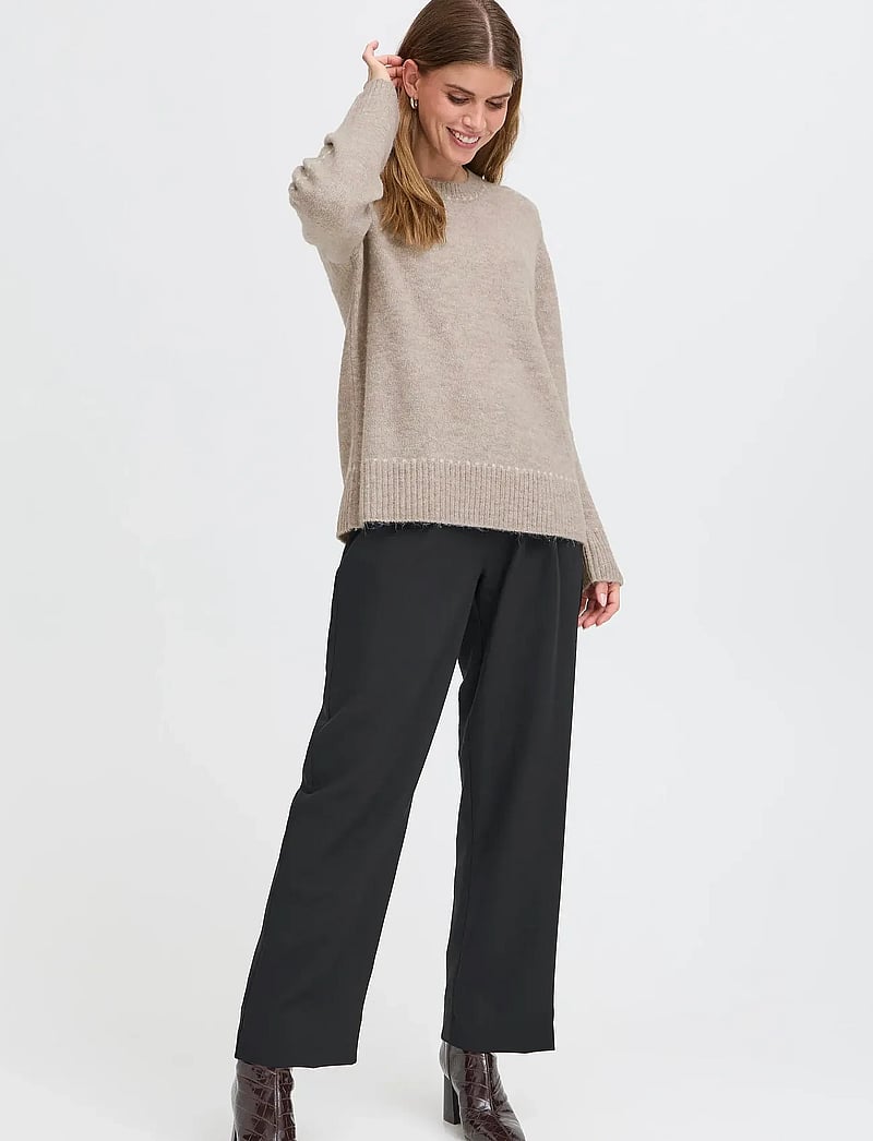 Fransa - FRELISE PU 1 - striktrøjer - moon rock mel. stripe - 0