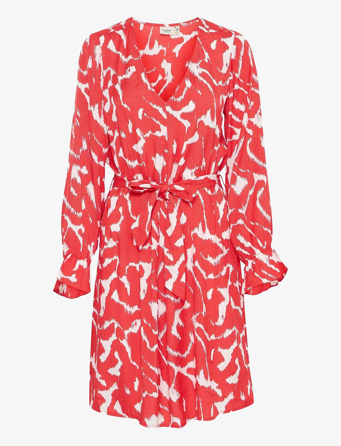 Fransa - FRDOTTE DR 1 - short dresses - poinsettia aop - 0