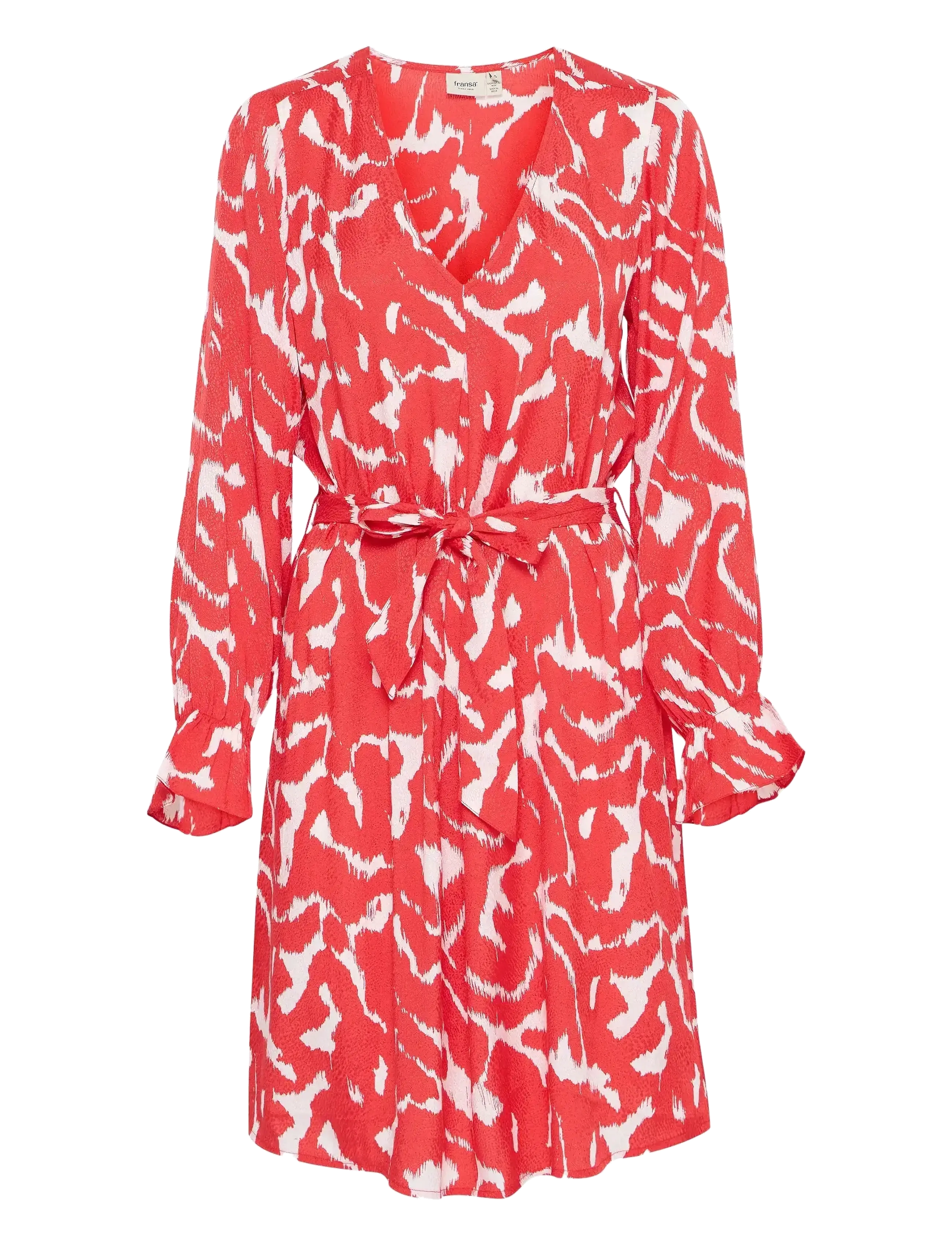 Fransa - FRDOTTE DR 1 - kurze kleider - poinsettia aop - 1