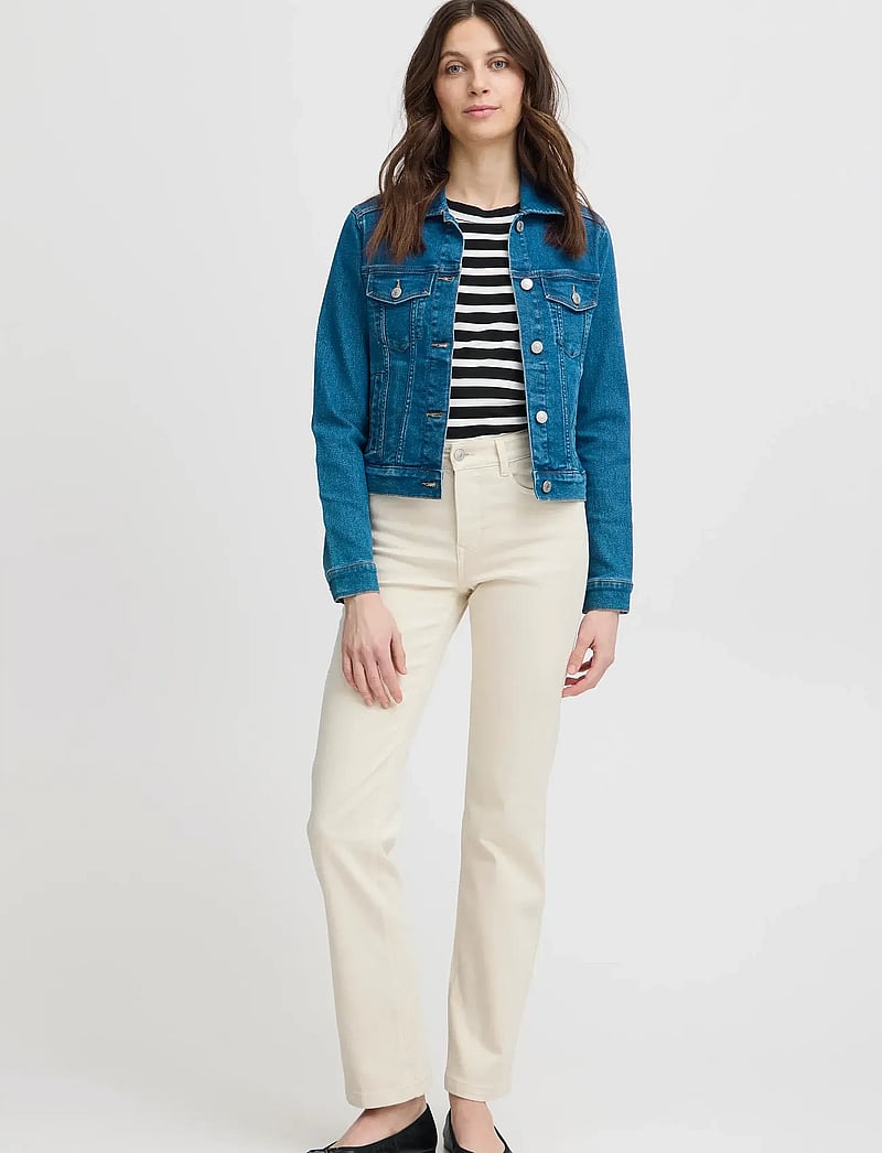 Fransa - FXDENIMA JA 1 - jeansjacken - mid blue denim - 0