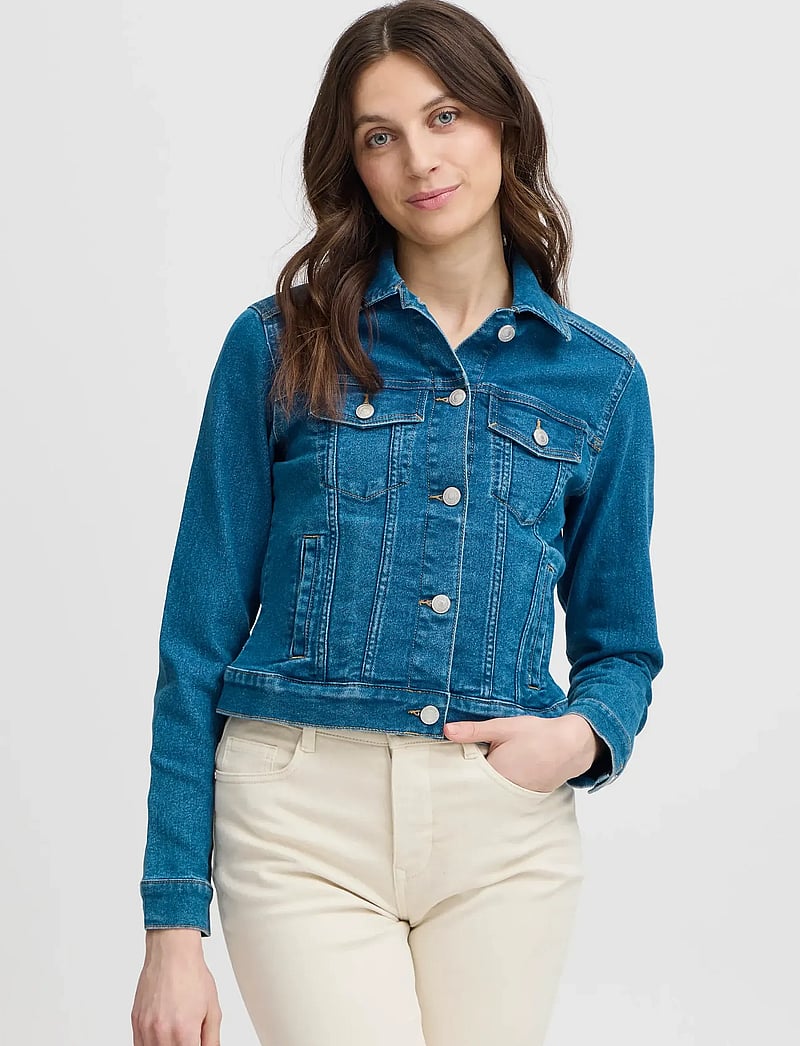 Fransa - FXDENIMA JA 1 - jeansjacken - mid blue denim - 3