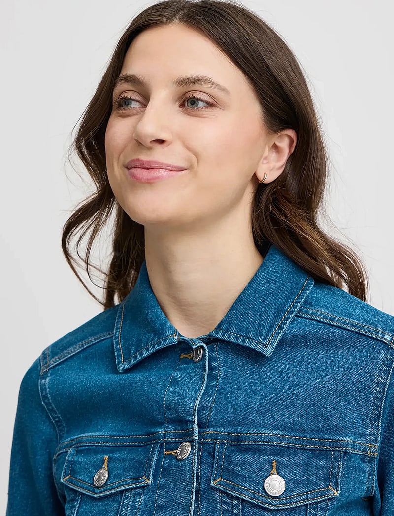 Fransa - FXDENIMA JA 1 - jeansjacken - mid blue denim - 5