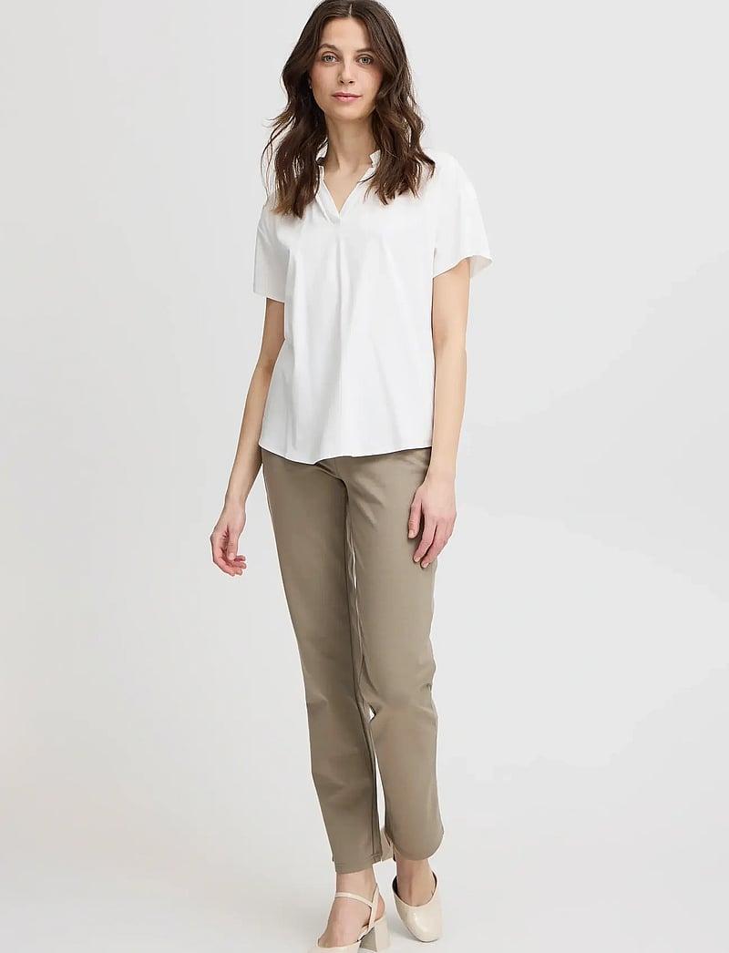 Fransa - FRJUSTINA BL 1 - kortärmade blusar - blanc de blanc - 0