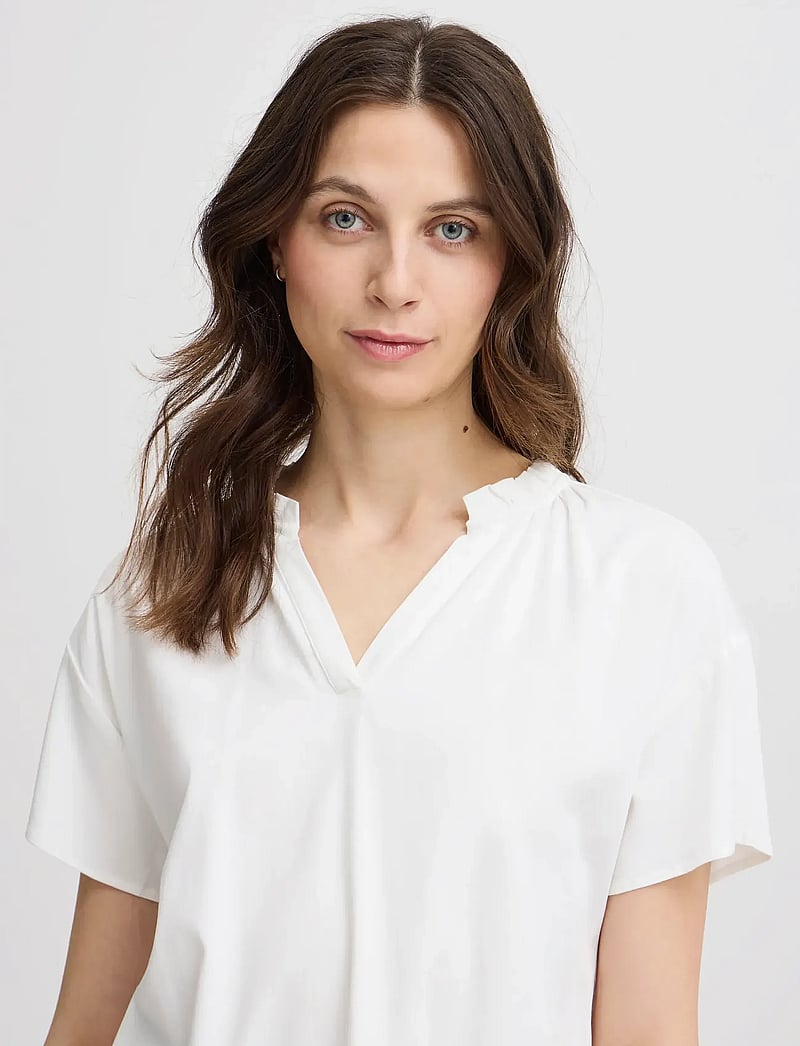 Fransa - FRJUSTINA BL 1 - kortärmade blusar - blanc de blanc - 5