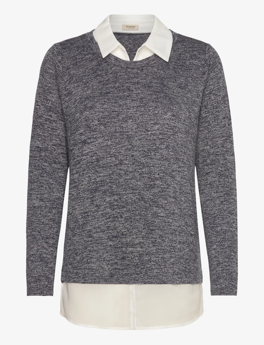 Fransa - FREMMIE PU 1 - striktrøjer - navy blazer melange - 1