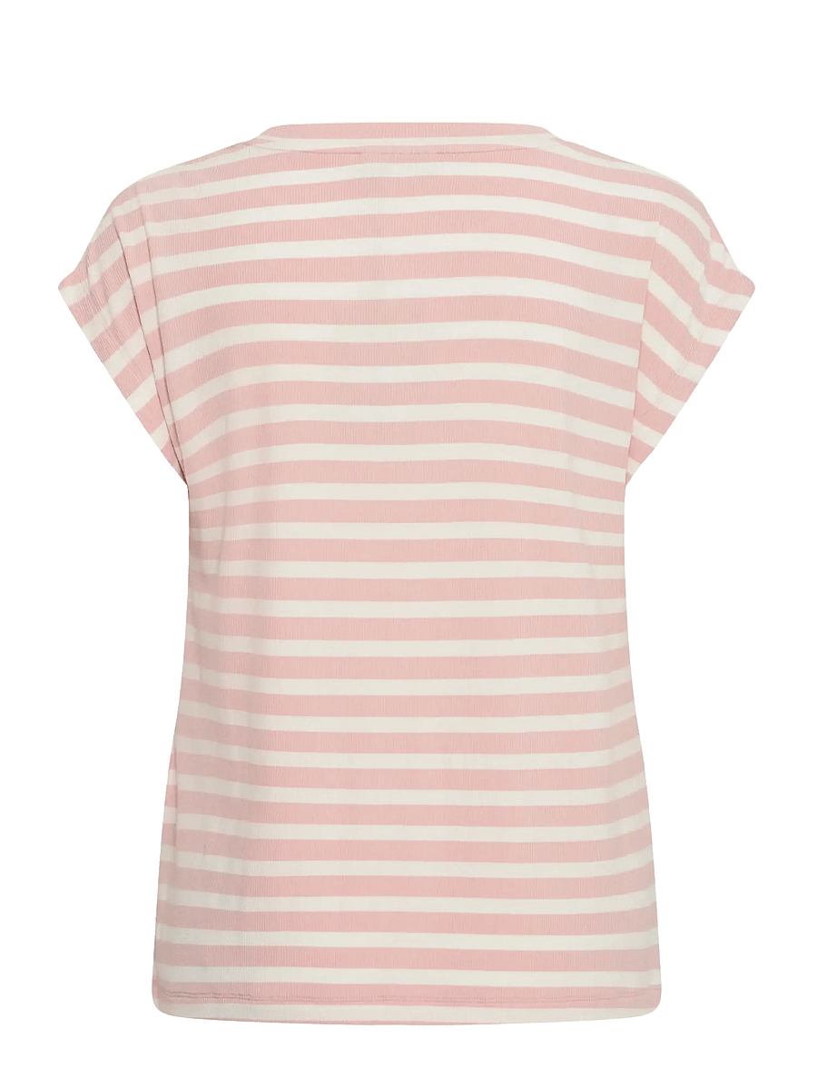Fransa - FRCANO TEE 1 - t-shirts - lotus stripe - 2