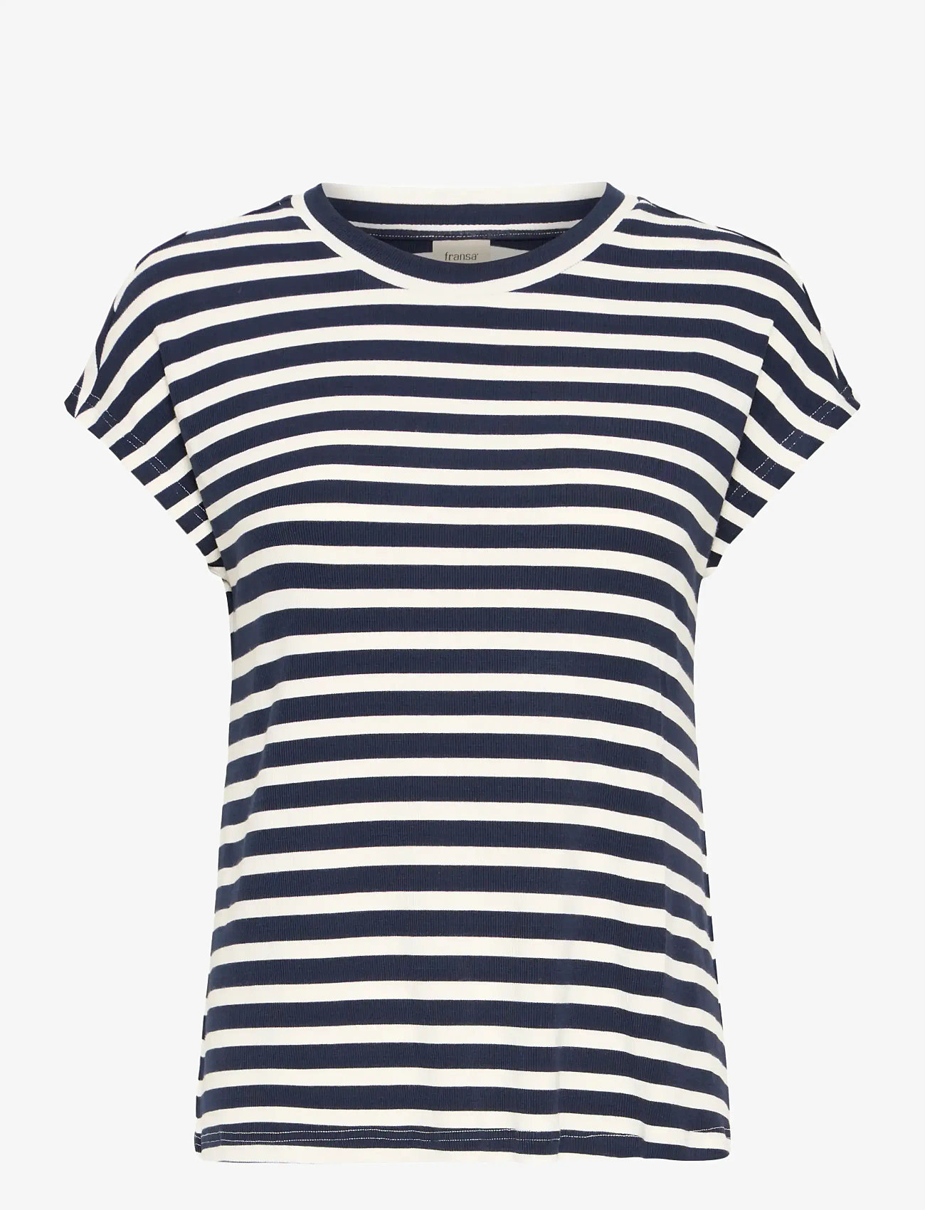 Fransa - FRCANO TEE 1 - lowest prices - navy b. stripe - 1