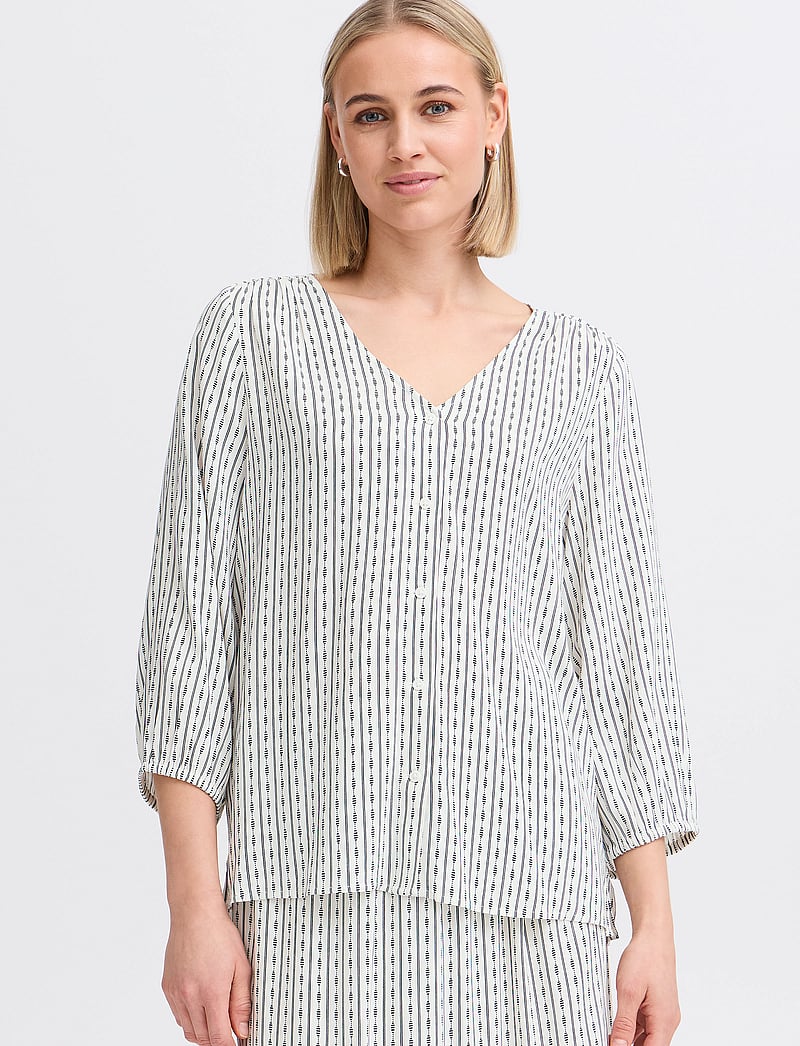 Fransa - FRMERLE SH 1 - långärmade blusar - whisper white mix - 4