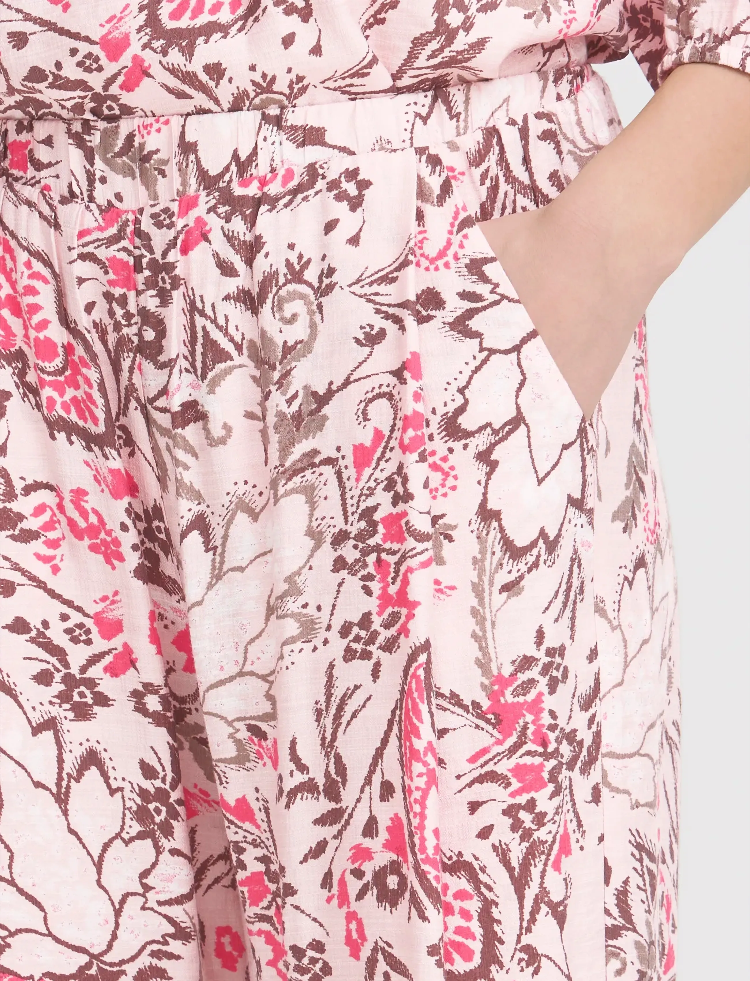Fransa - FRARIANA PA 3 - hosen mit weitem bein - femi bouquet lotus - 5