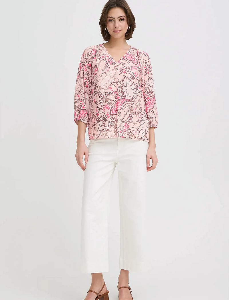 Fransa - FRARIANA BL 6 - långärmade blusar - femi bouquet lotus - 0