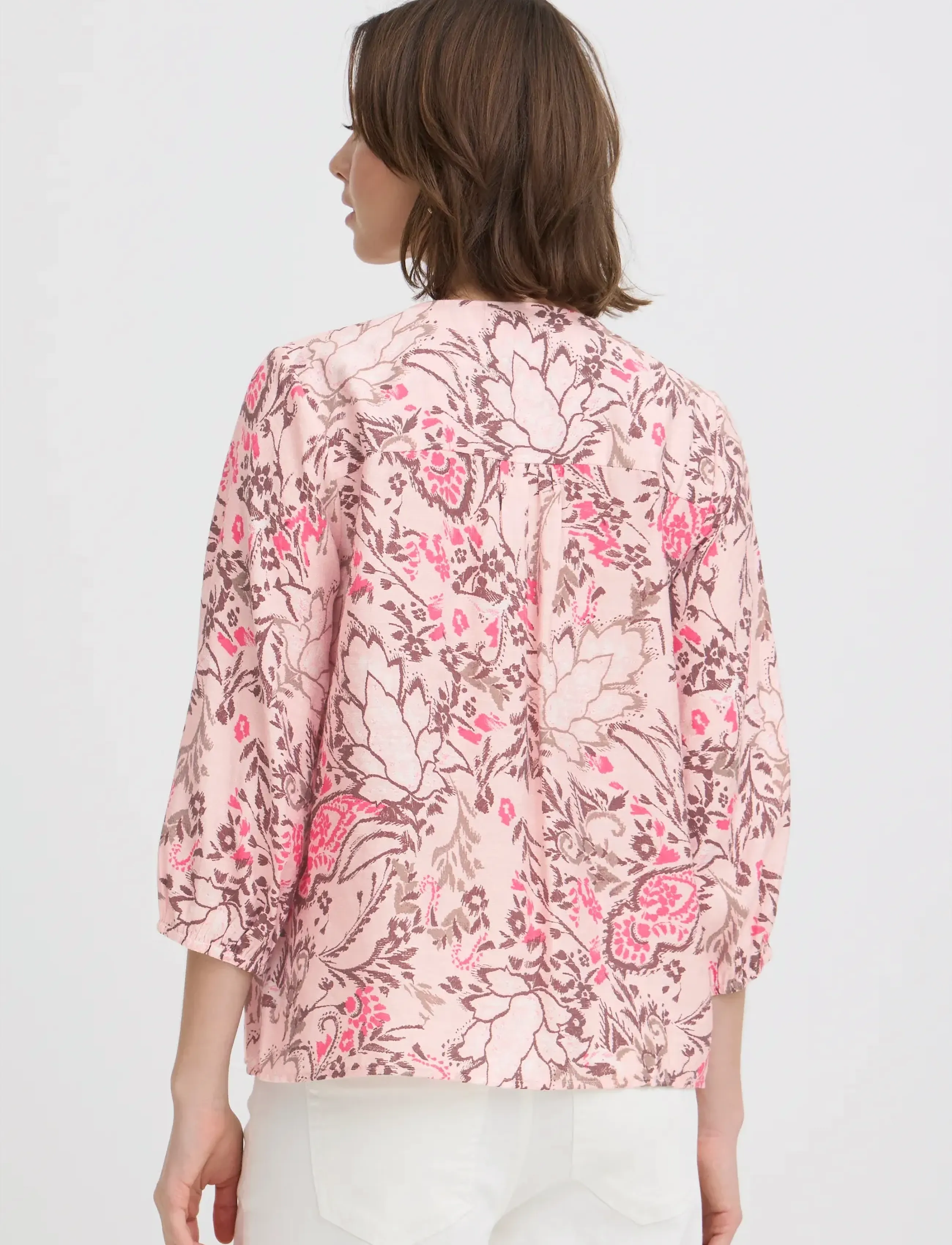 Fransa - FRARIANA BL 6 - long-sleeved blouses - femi bouquet lotus - 4