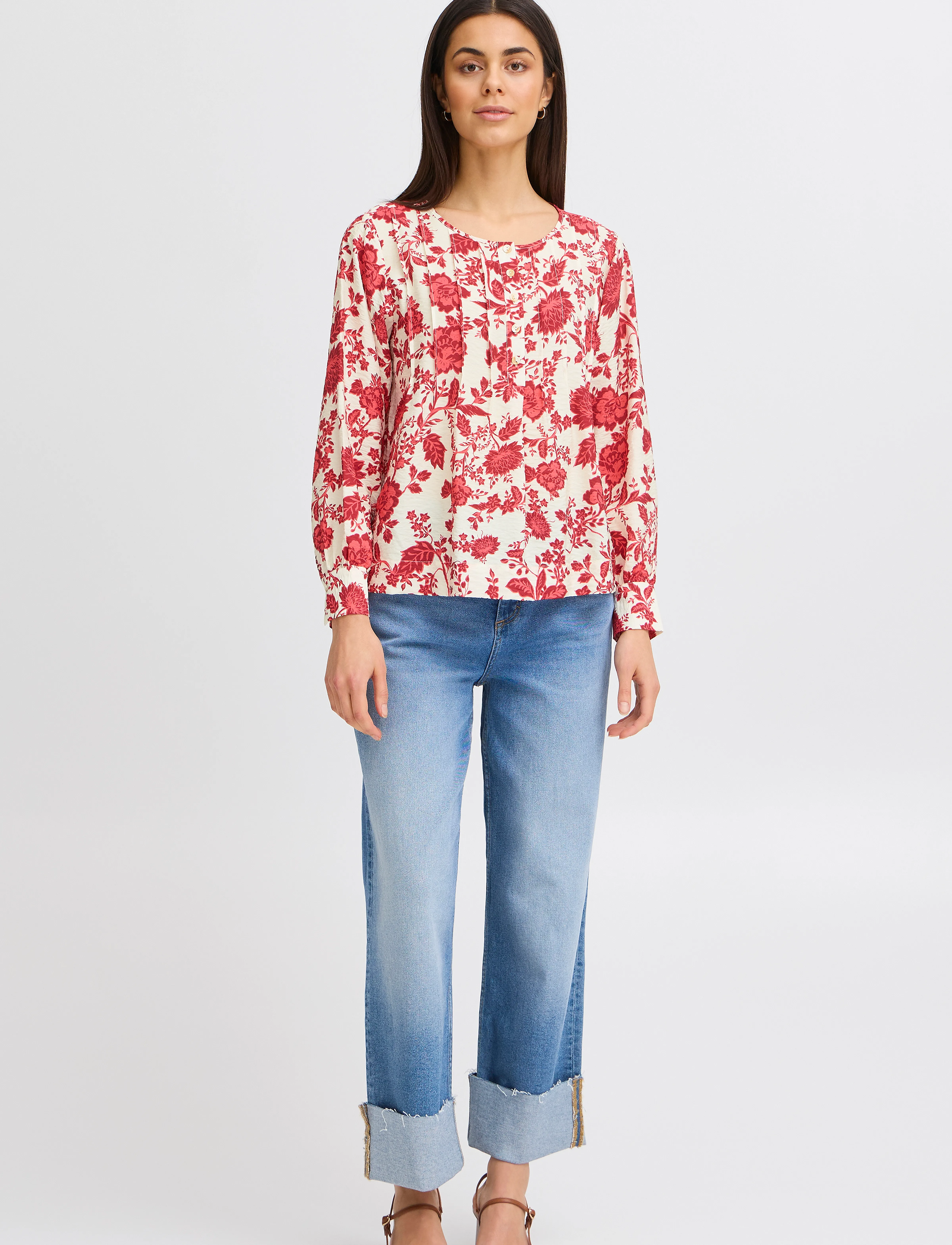 Fransa Frhita Bl 1, S, Red, Bluser > Langærmede, Dame
