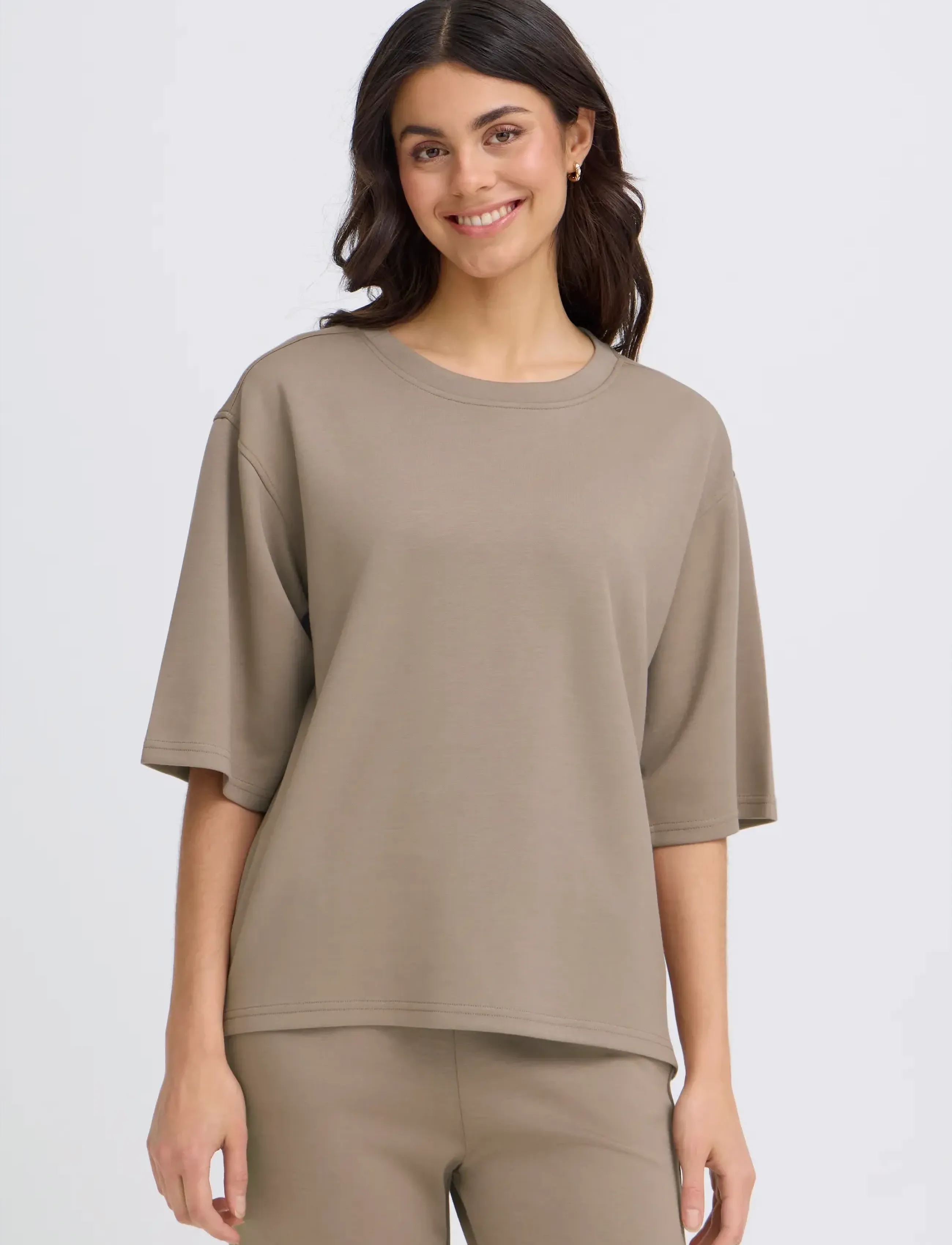 Fransa FRAURORA PU 1 - T-shirts & Toppar - MOUNTAIN TRAIL / beige