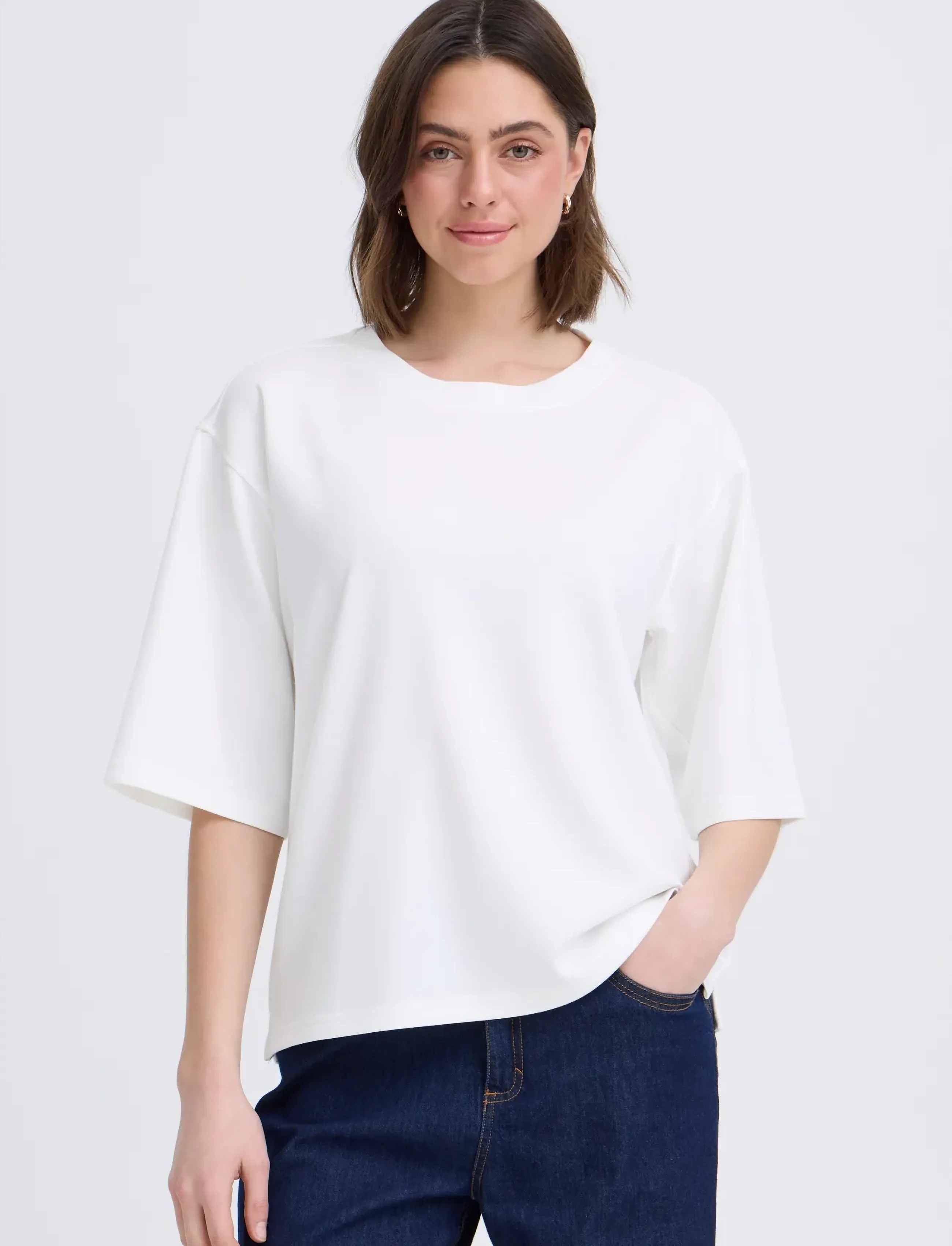 Fransa FRAURORA PU 1 - T-shirts - WHISPER WHITE / white