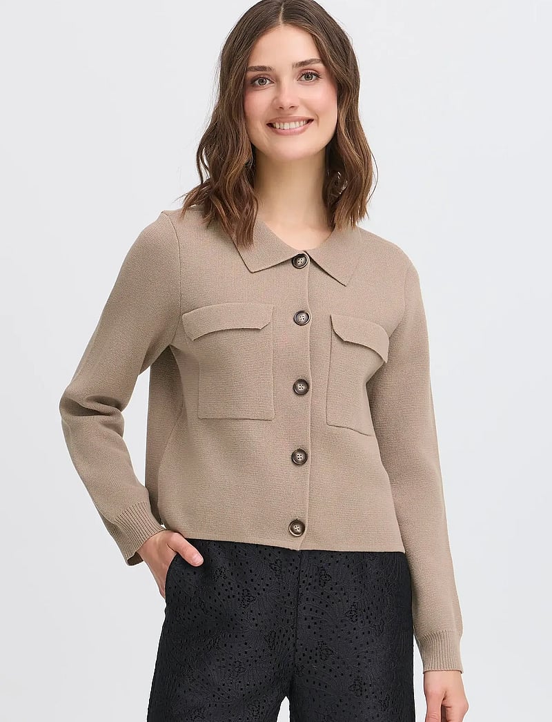 Fransa - FRITA CAR 1 - overshirts - desert taupe - 3