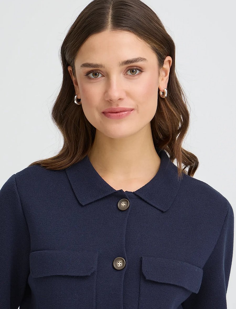 Fransa - FRITA CAR 1 - overshirts - navy blazer - 5