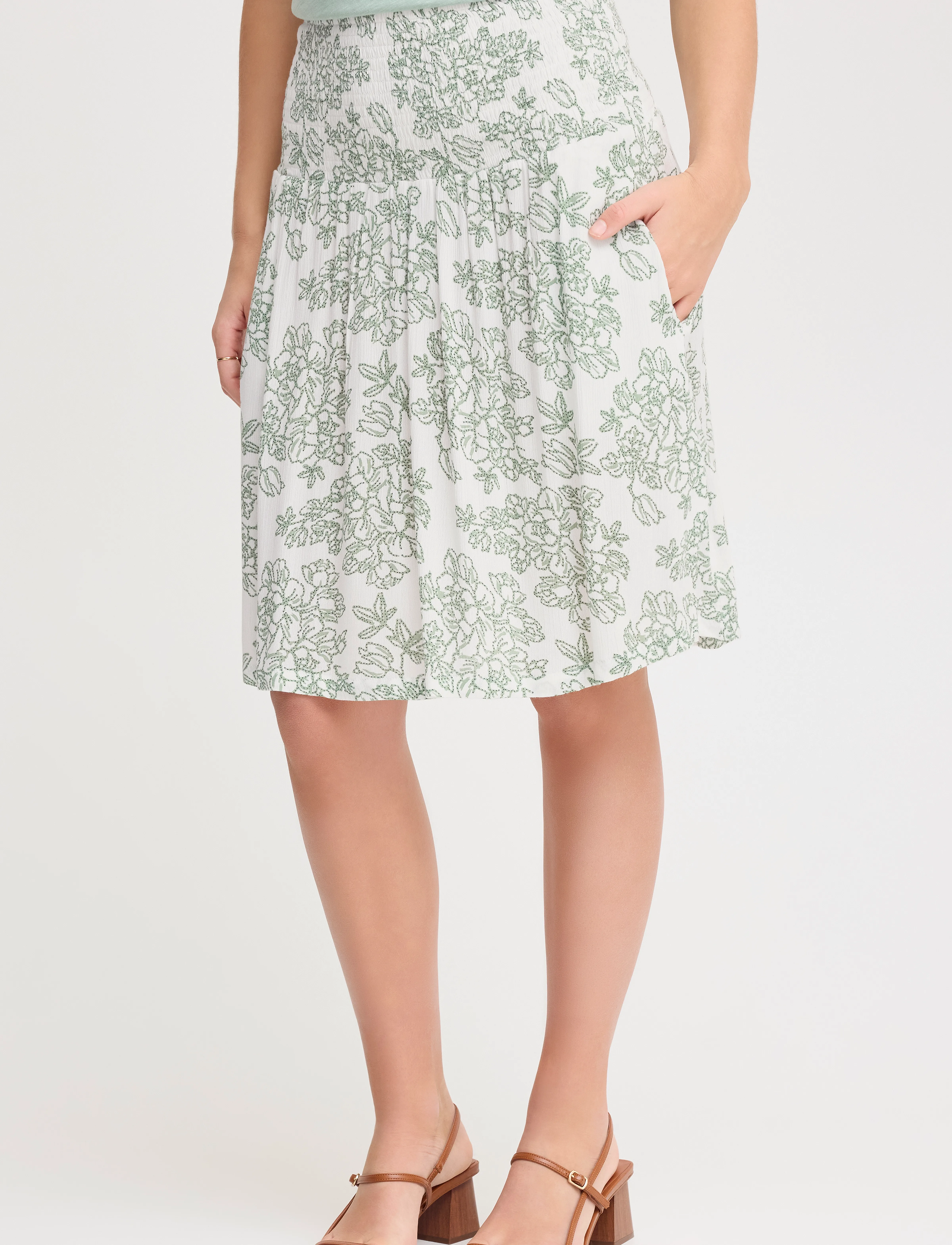 Fransa - FREASE SK 1 - midi kjolar - iceberg green art - 4
